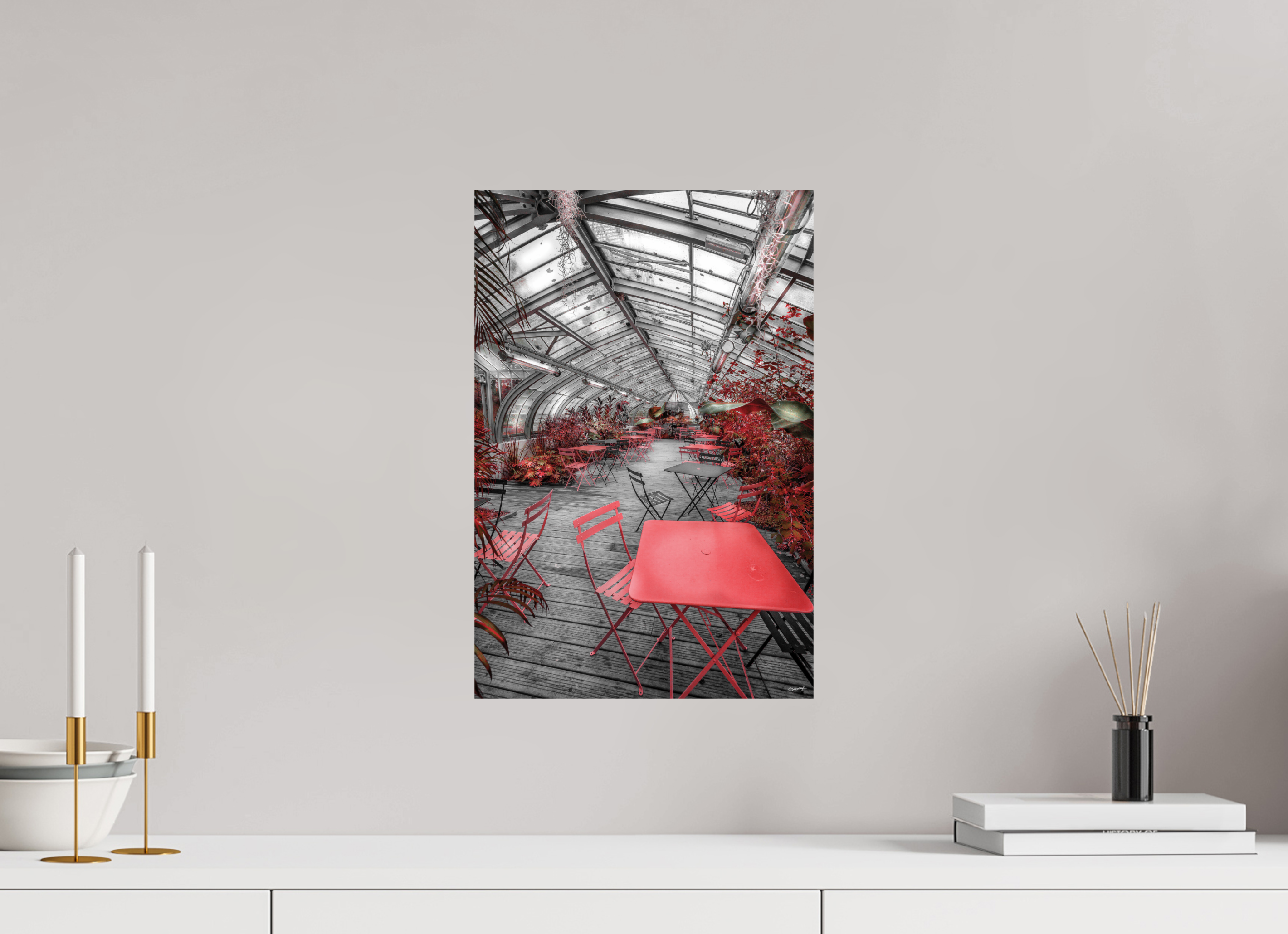 30 x 45 cm, TIRAGE PHOTO SUR FUJI CRYSTAL DP II SERRE DU JARDIN DES PLANTES- Nantes