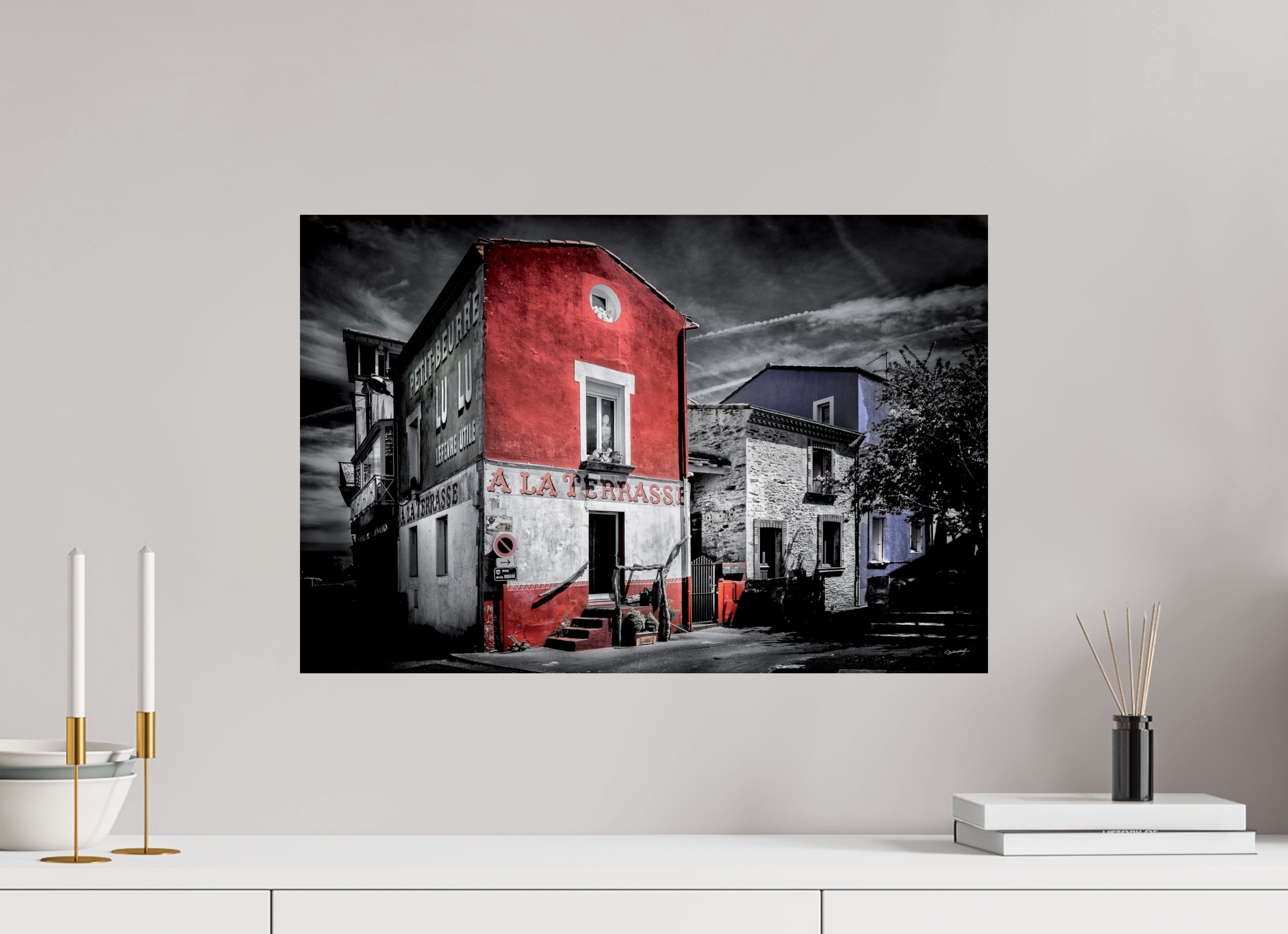 60 x 40 cm, TIRAGE PHOTO CONTRECOLLÉ SUR SUPPORT ALUMINIUM A LA TERRASSE TRENTEMOULT - Nantes