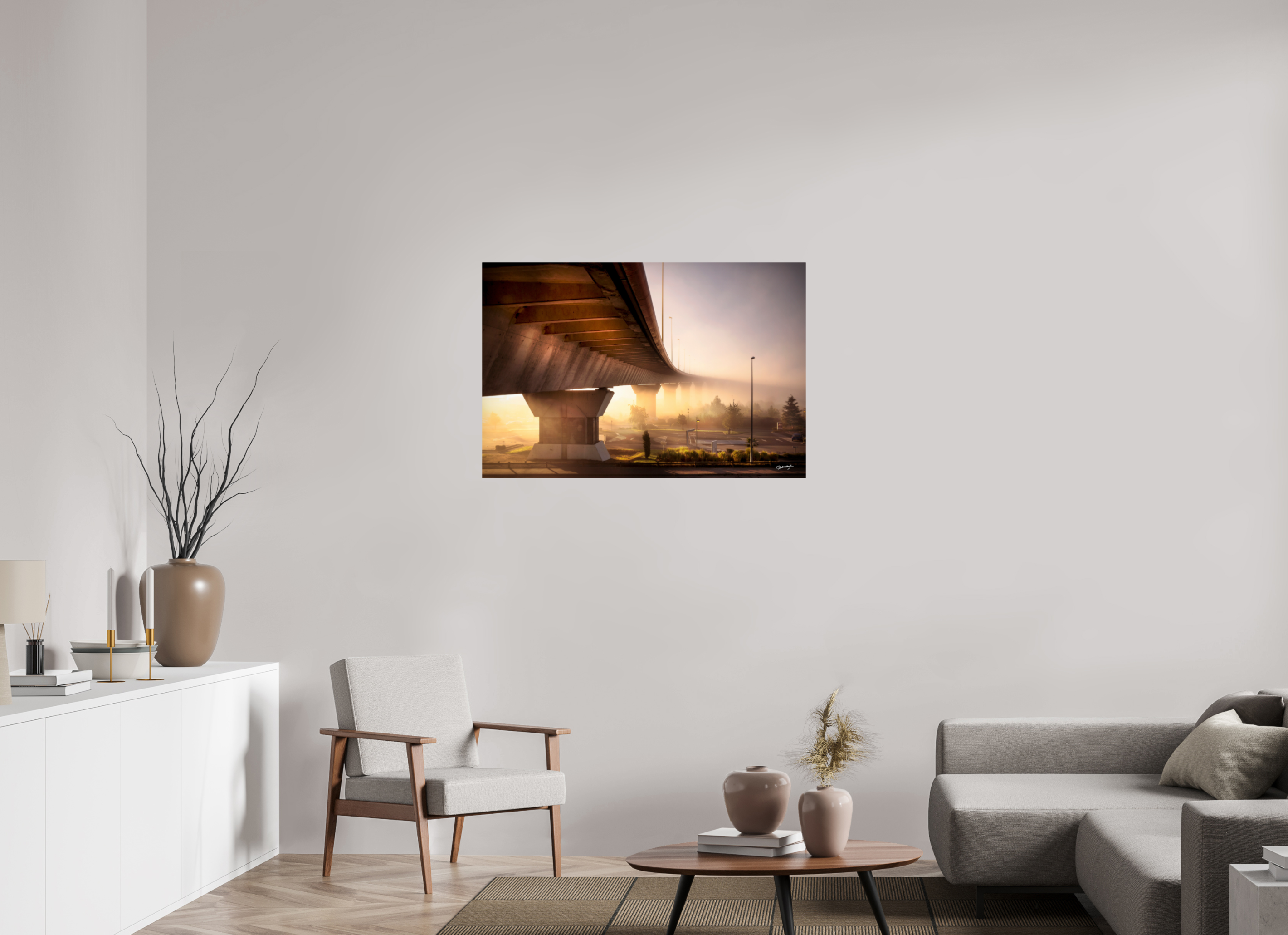 105 x 70 cm, TIRAGE PHOTO SUR FUJI CRYSTAL DP II SOUS LE PONT - Nantes