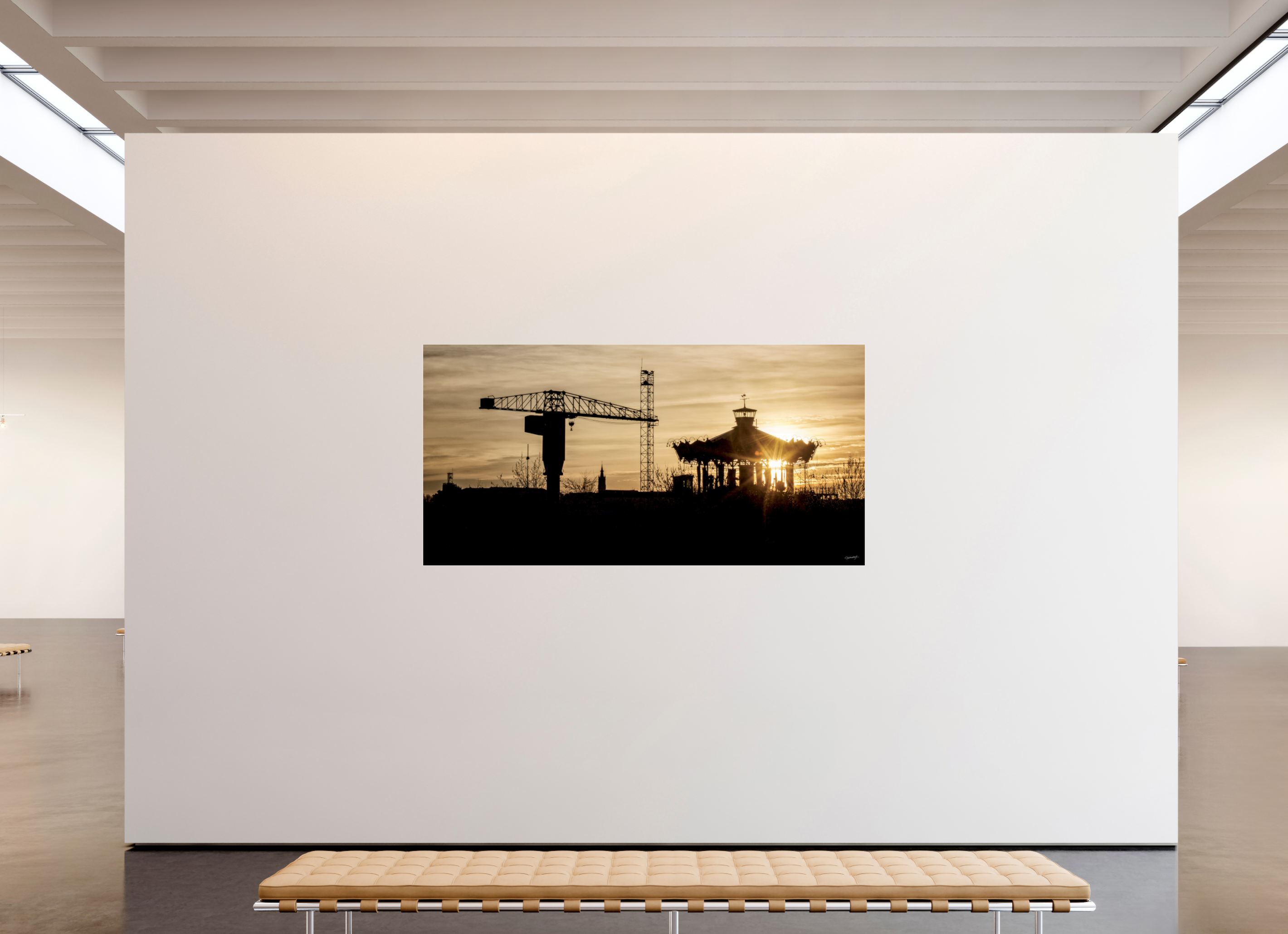 220 x 110 cm, TIRAGE PHOTO SOUS PLEXI A CONTRE-JOUR - Nantes