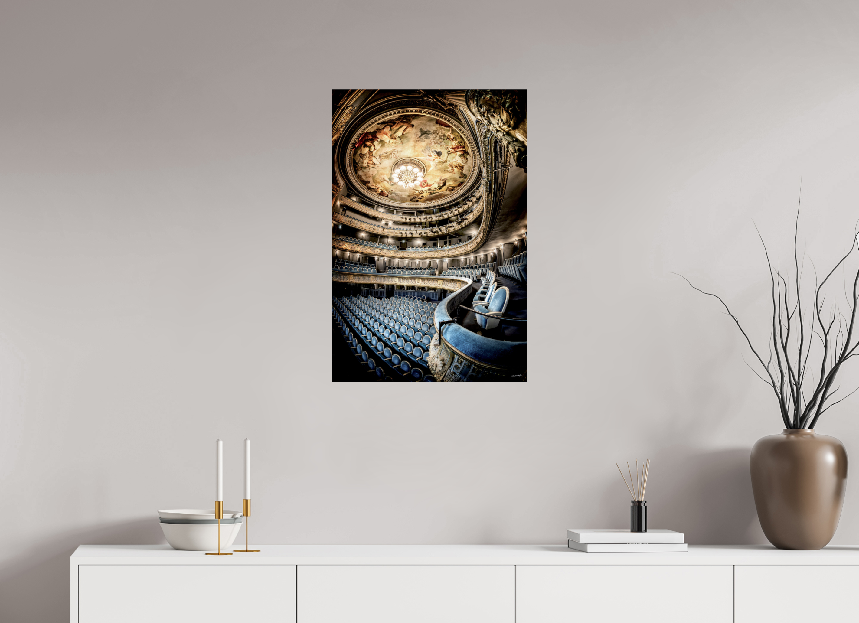 50 x 75 cm, TIRAGE PHOTO CONTRECOLLÉ SUR SUPPORT ALUMINIUM OPÉRA GRASLIN - Nantes