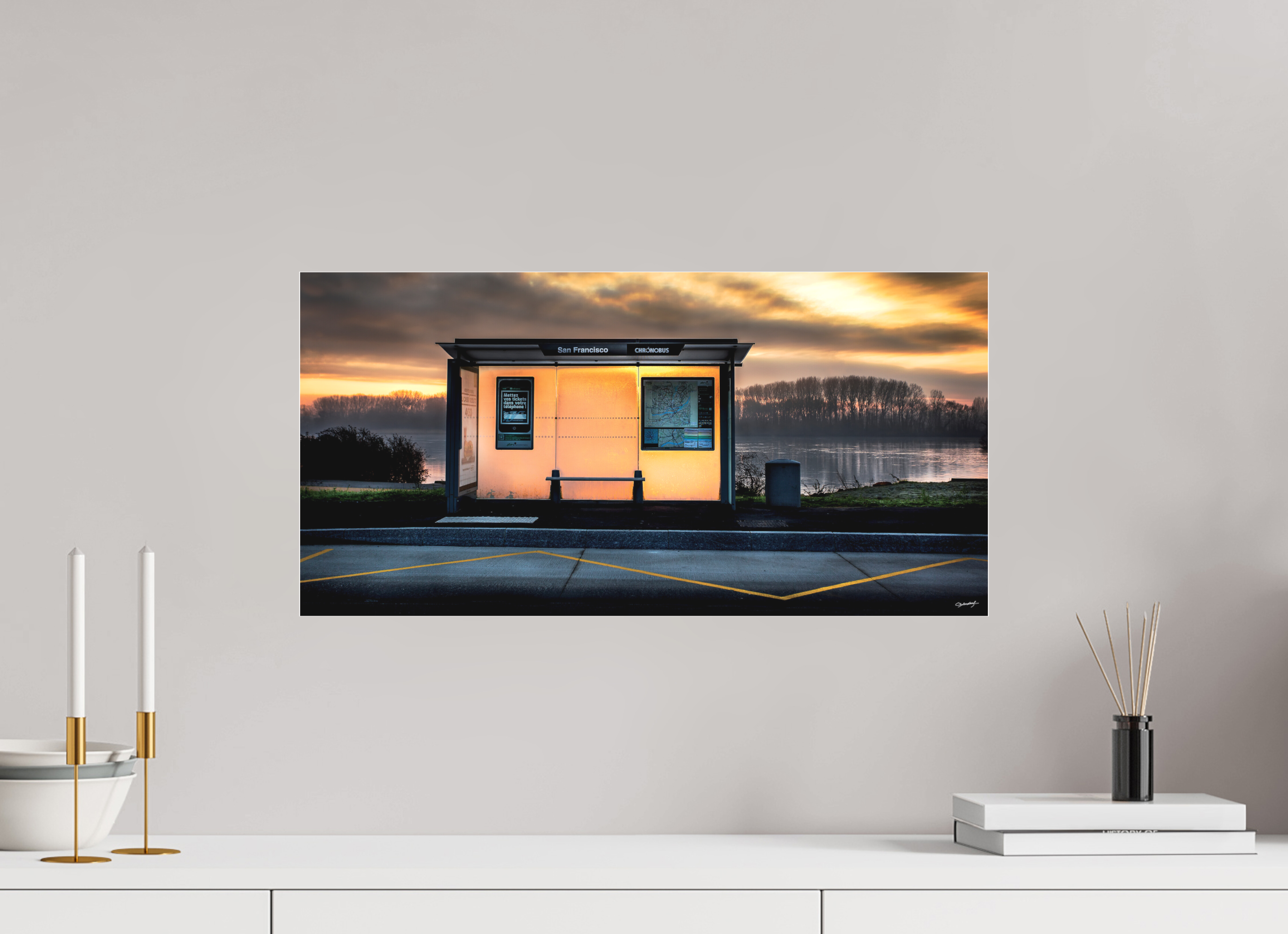 60 x 30 cm, TIRAGE PHOTO SOUS PLEXI MAT SAN FRANCISCO - Nantes