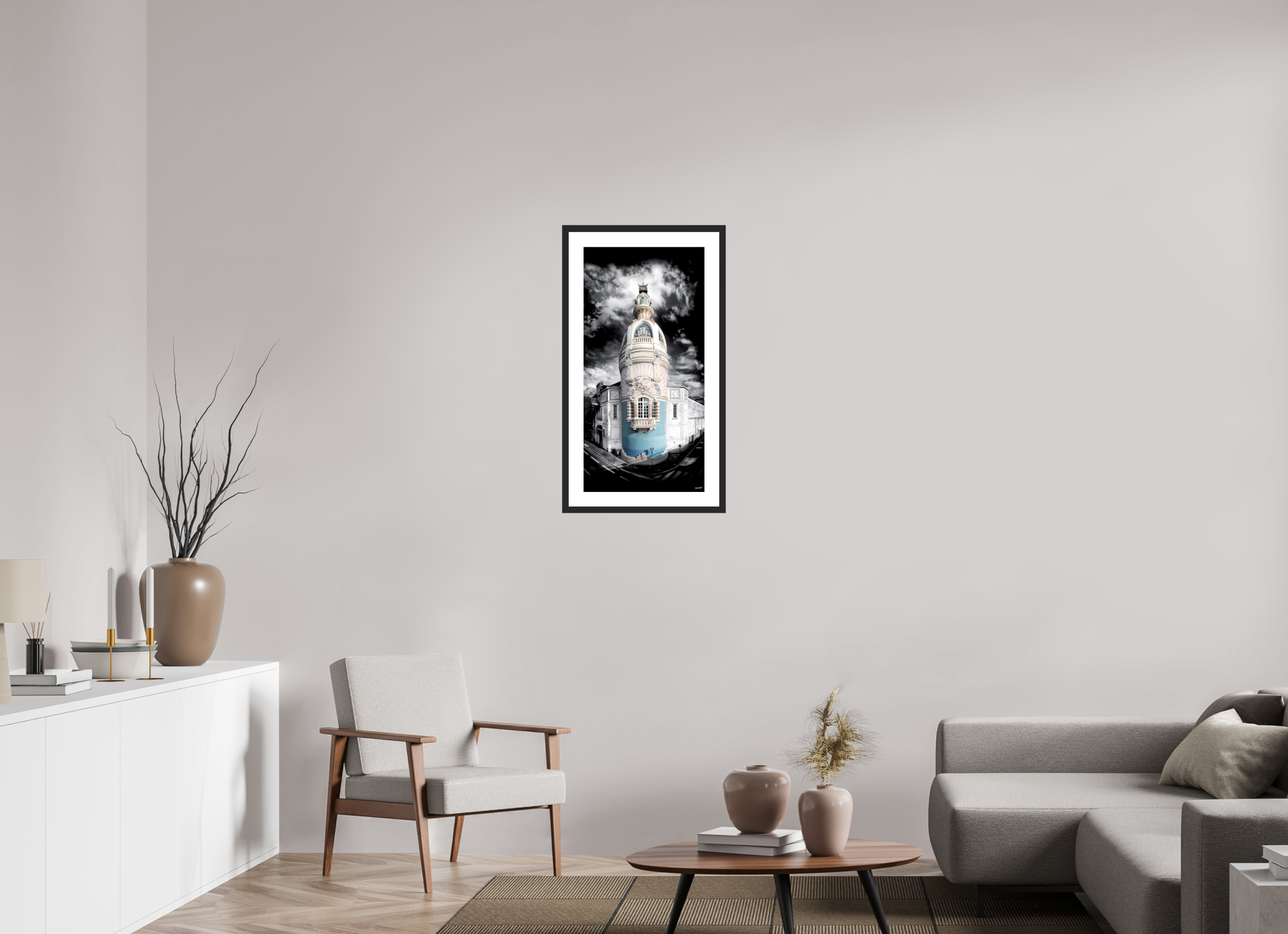 40 x 80 cm, CADRE GALERIE AVEC PASSE-PARTOUT TOUR LU - Nantes