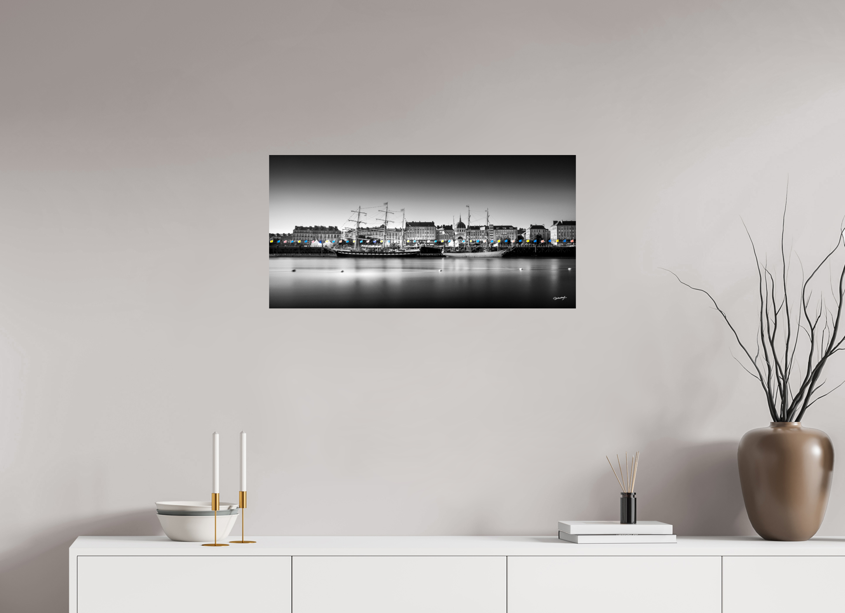 80 x 40 cm, TIRAGE PHOTO CONTRECOLLÉ SUR SUPPORT ALUMINIUM DEDORDS II LOIRE - Nantes