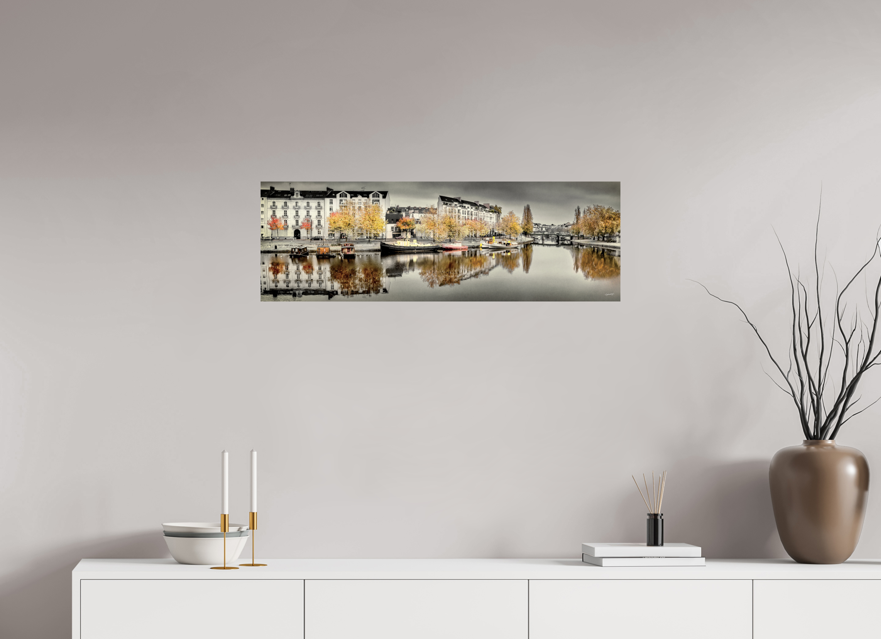 90 x 30 cm, TIRAGE PHOTO CONTRECOLLÉ SUR SUPPORT ALUMINIUM BASSIN CEINERAY - Nantes