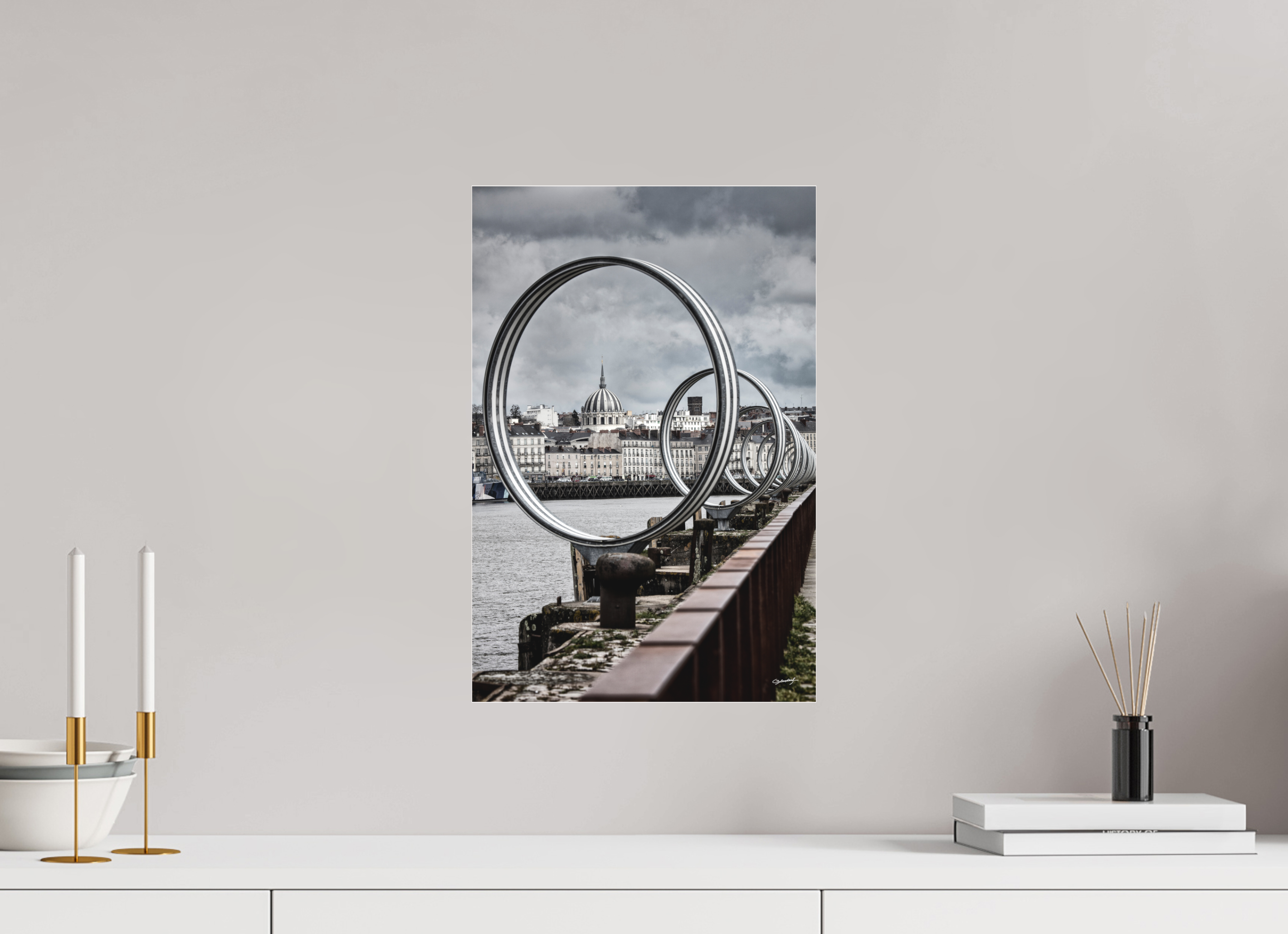 30 x 45 cm, TIRAGE PHOTO SOUS PLEXI MAT LES ANNEAUX - Nantes