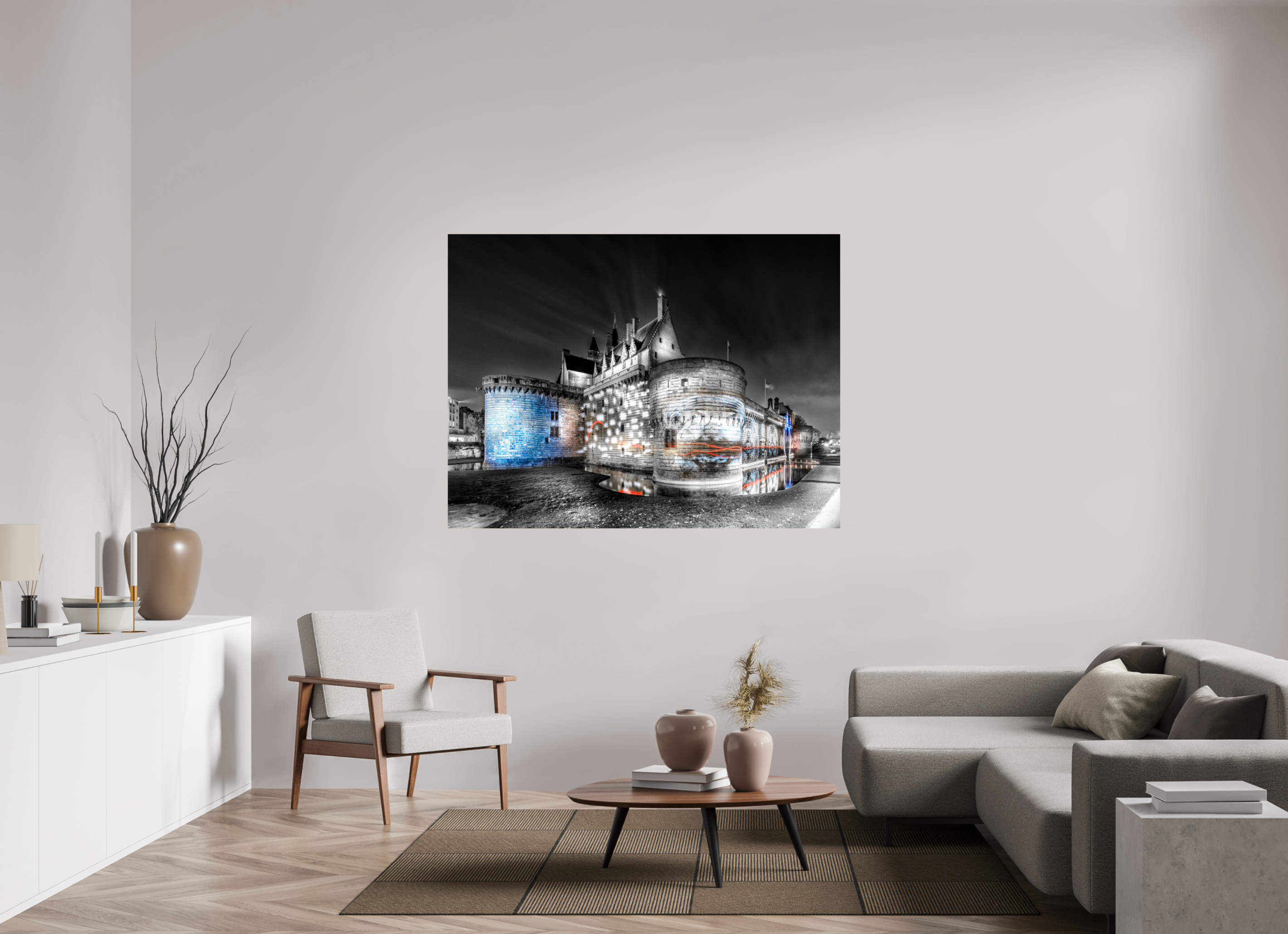 160 x 120 cm, TIRAGE PHOTO CONTRECOLLÉ SUR SUPPORT ALUMINIUM LE CHÂTEAU - Nantes