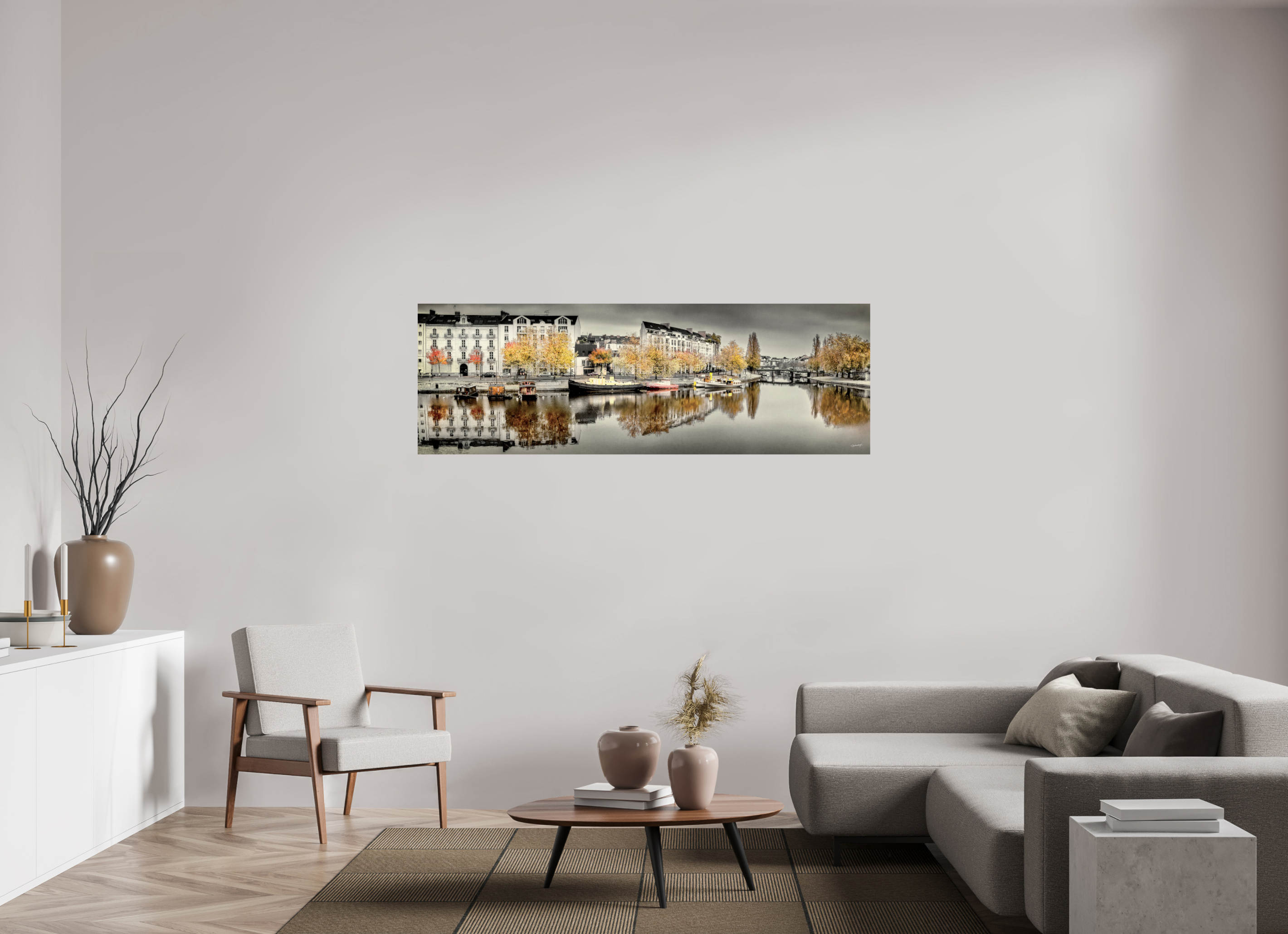 180 x 60 cm, TIRAGE PHOTO CONTRECOLLÉ SUR SUPPORT ALUMINIUM BASSIN CEINERAY - Nantes