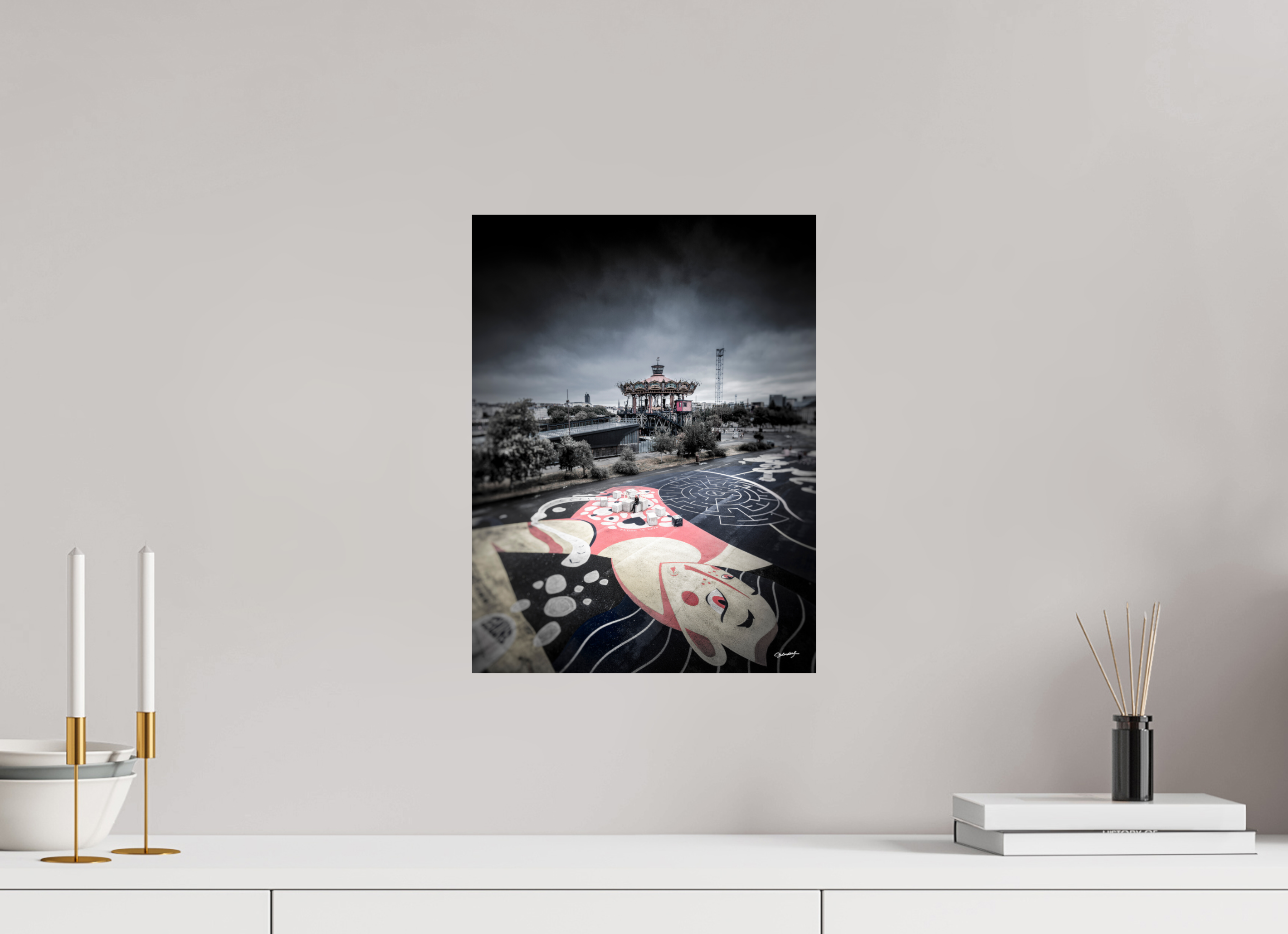 30 x 40 cm, TIRAGE PHOTO CONTRECOLLÉ SUR SUPPORT ALUMINIUM LE CARROUSEL - Nantes