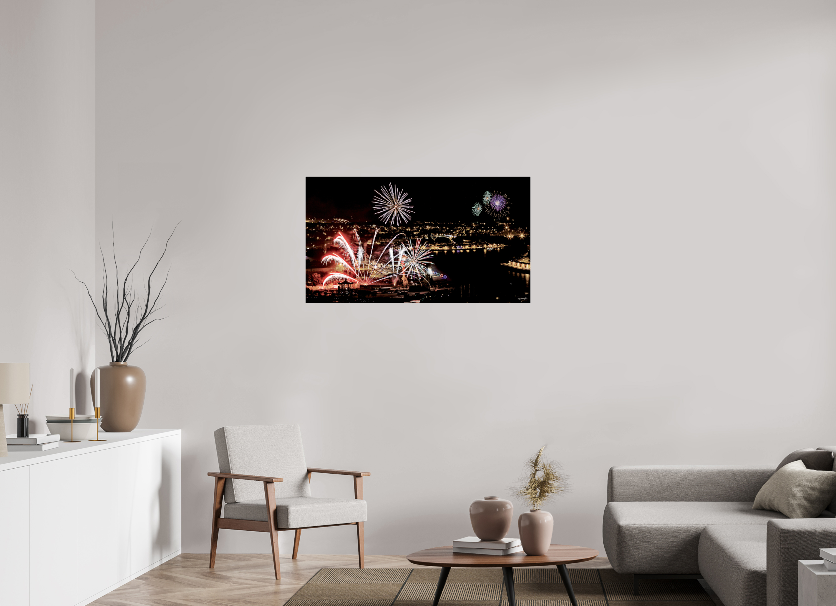 112 x 63 cm, TIRAGE PHOTO SOUS PLEXI BRILLANT 14 JUILLET - Nantes