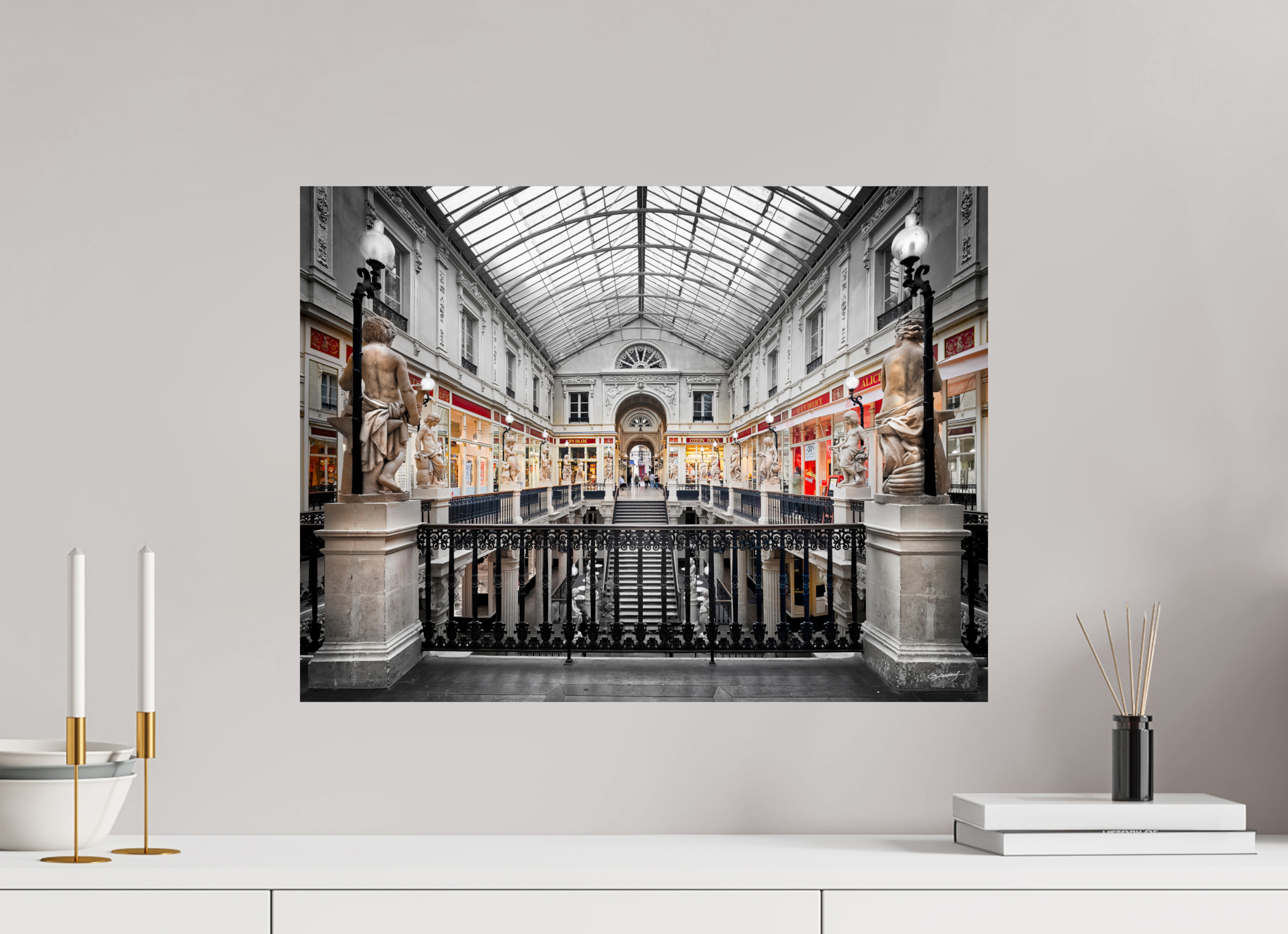 60 x 45 cm, TIRAGE PHOTO CONTRECOLLÉ SUR SUPPORT ALUMINIUM PASSAGE POMMERAYE