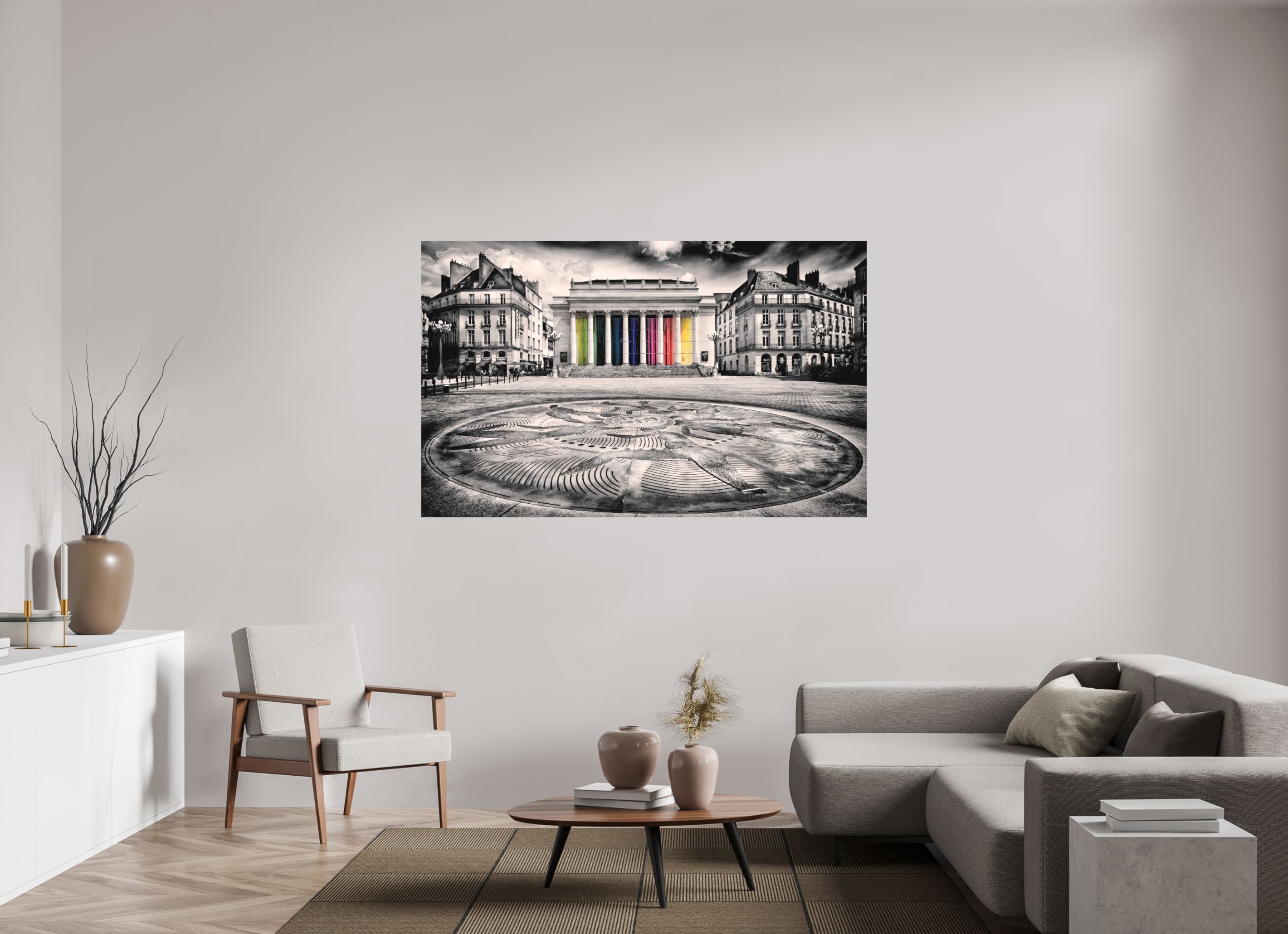 177,2 x 110 cm, TIRAGE PHOTO SOUS PLEXI MAT GRASLIN - Nantes