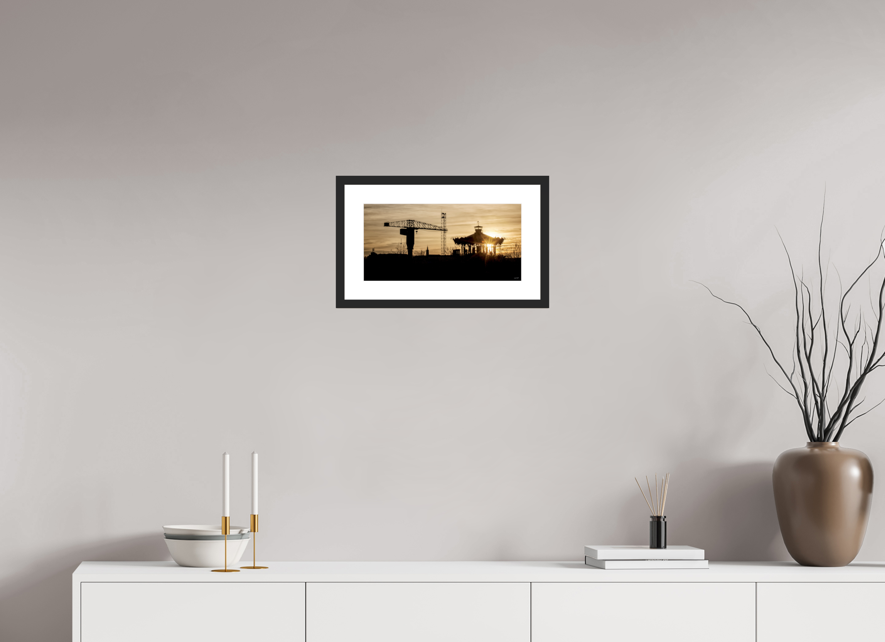 40 x 20 cm, CADRE GALERIE AVEC PASSE-PARTOUT A CONTRE-JOUR - Nantes