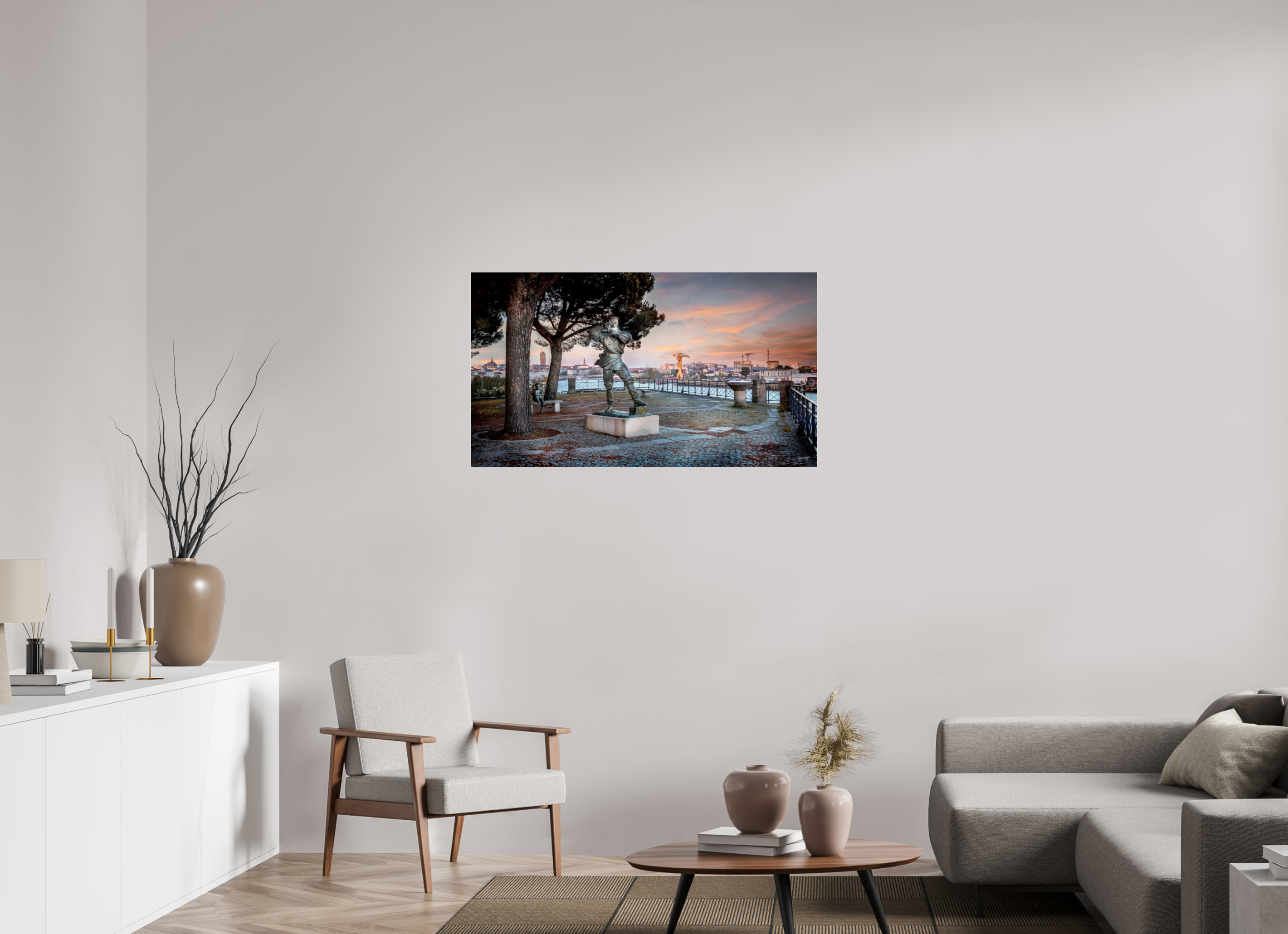 112 x 63 cm, TIRAGE PHOTO SOUS PLEXI BRILLANT Jules Verne et Nemo