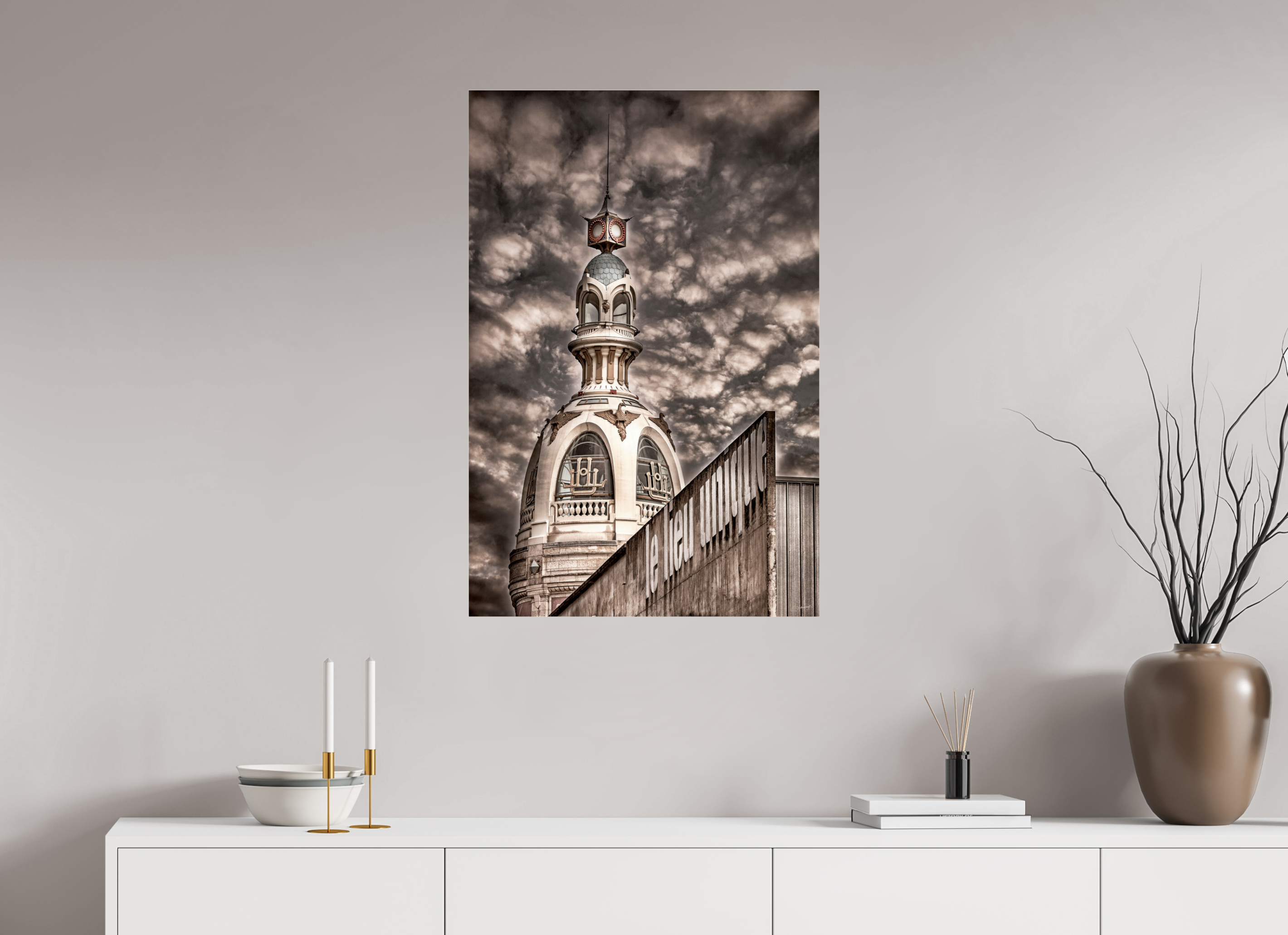 60 x 90 cm, TIRAGE PHOTO SOUS PLEXI BRILLANT TOUR LU ET LIEU UNIQUE - Nantes