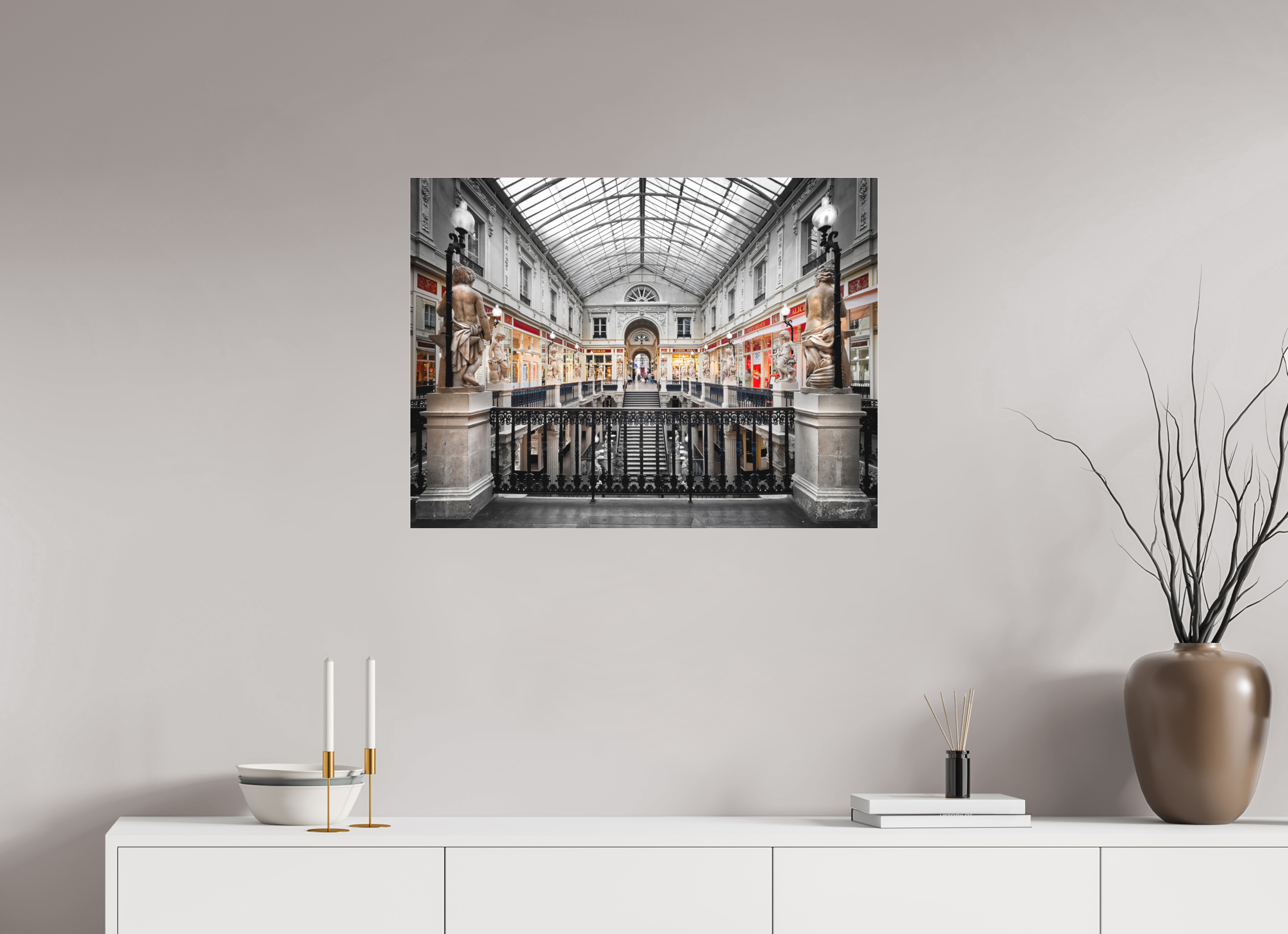 80 x 60 cm, TIRAGE PHOTO SOUS PLEXI MAT PASSAGE POMMERAYE