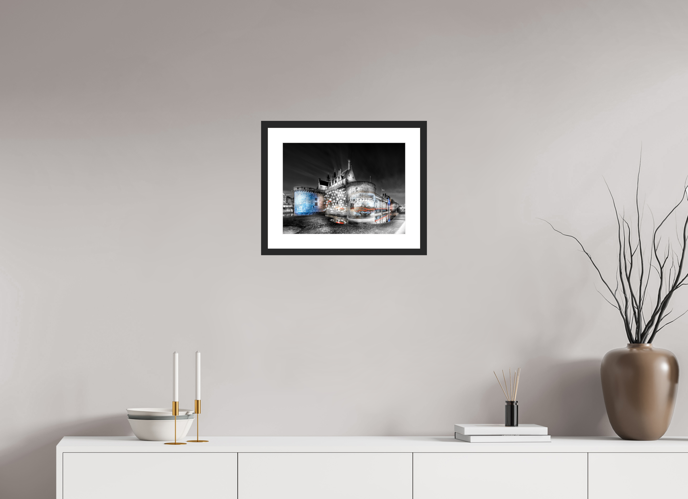 40 x 30 cm, CADRE GALERIE AVEC PASSE-PARTOUT LE CHÂTEAU - Nantes