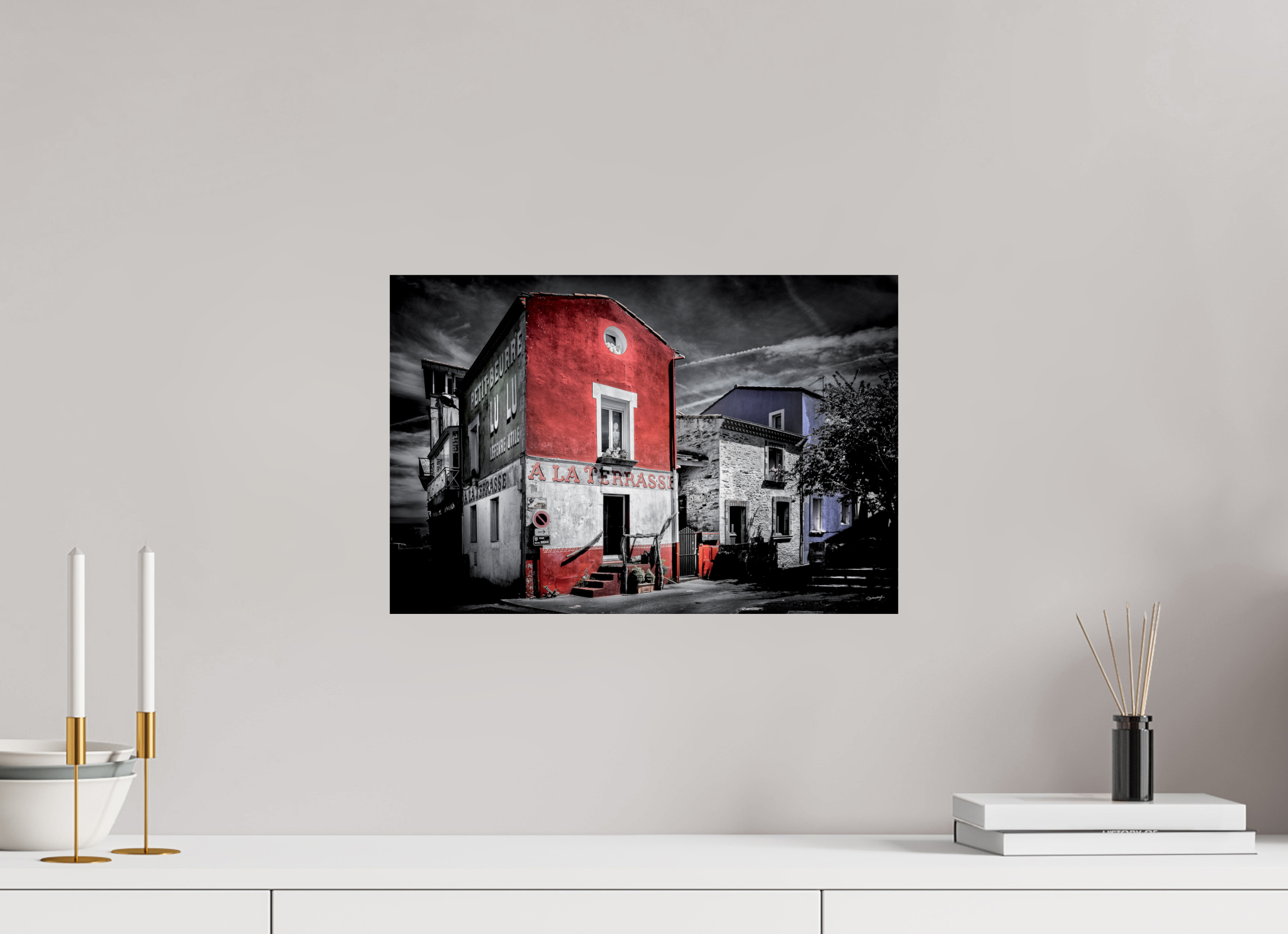 45 x 30 cm, TIRAGE PHOTO SUR FUJI CRYSTAL DP II A LA TERRASSE TRENTEMOULT - Nantes