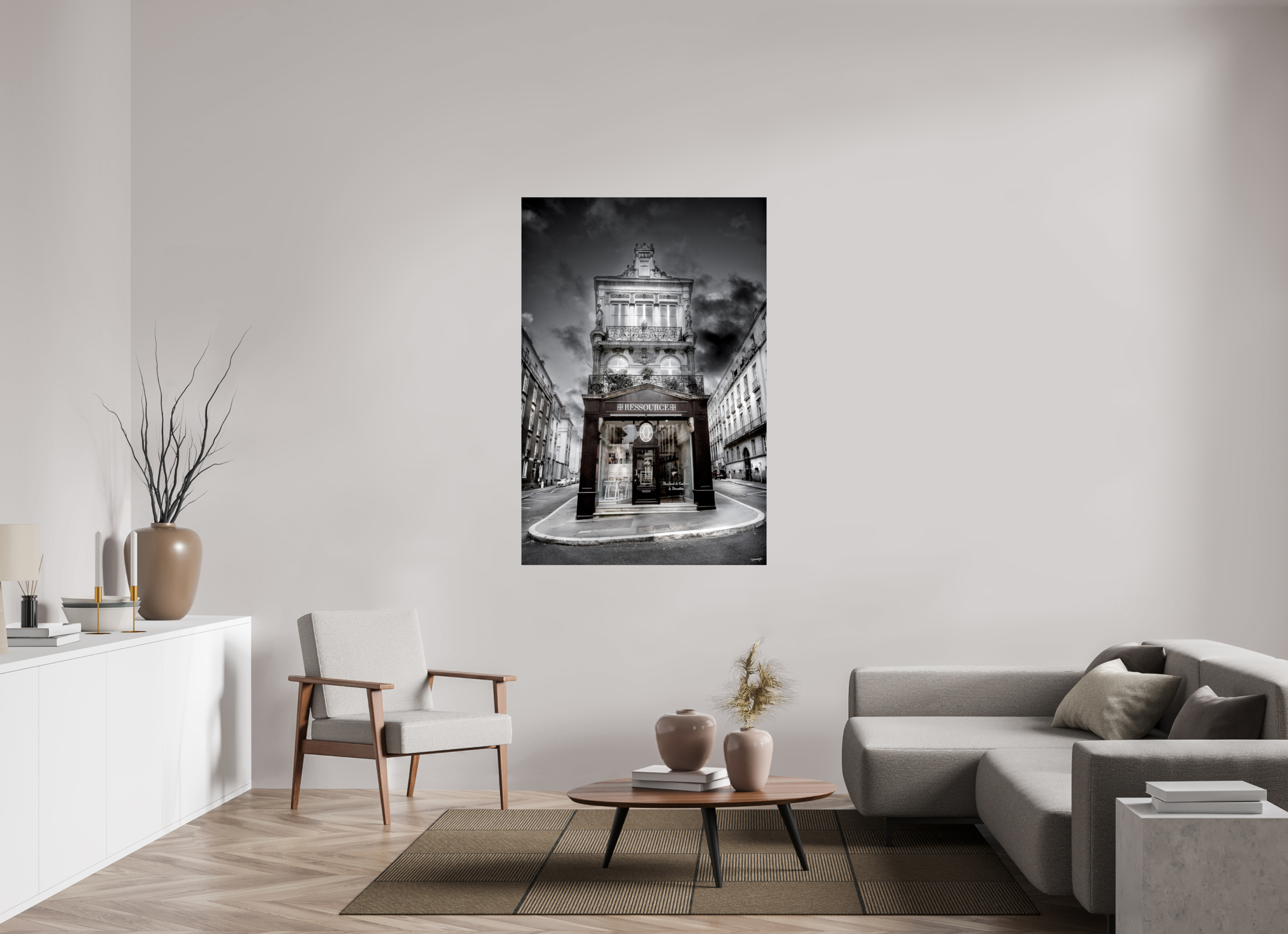 100 x 150 cm, TIRAGE PHOTO CONTRECOLLÉ SUR SUPPORT ALUMINIUM RESSOURCES - Nantes