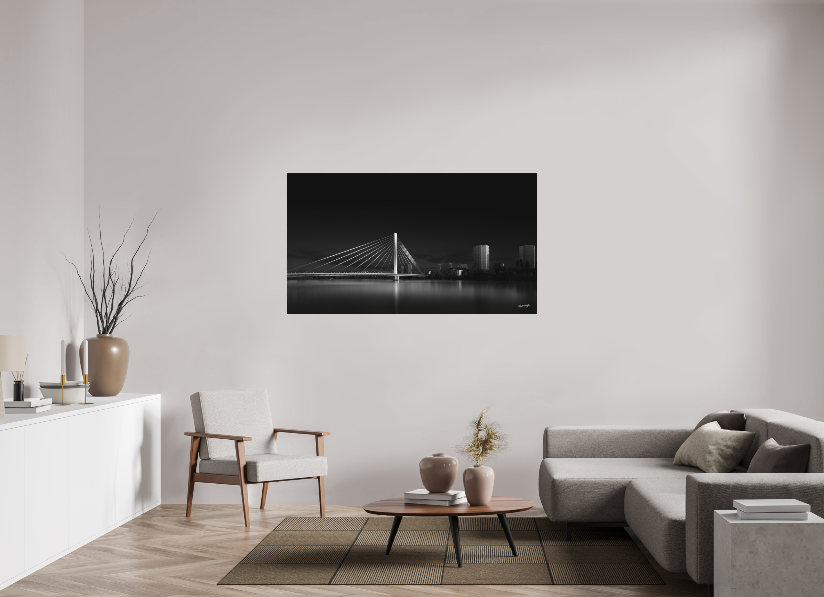 160 x 90 cm, TIRAGE PHOTO SOUS PLEXI MAT PONT TABARLY - Nantes