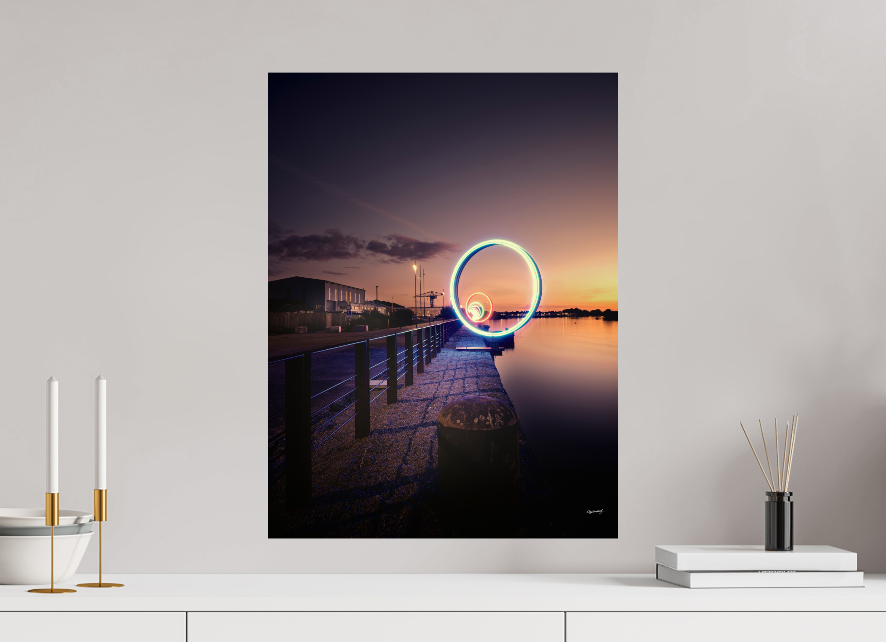 45 x 60 cm, TIRAGE PHOTO SUR FUJI CRYSTAL DP II LA NUIT DES ANNEAUX - Nantes