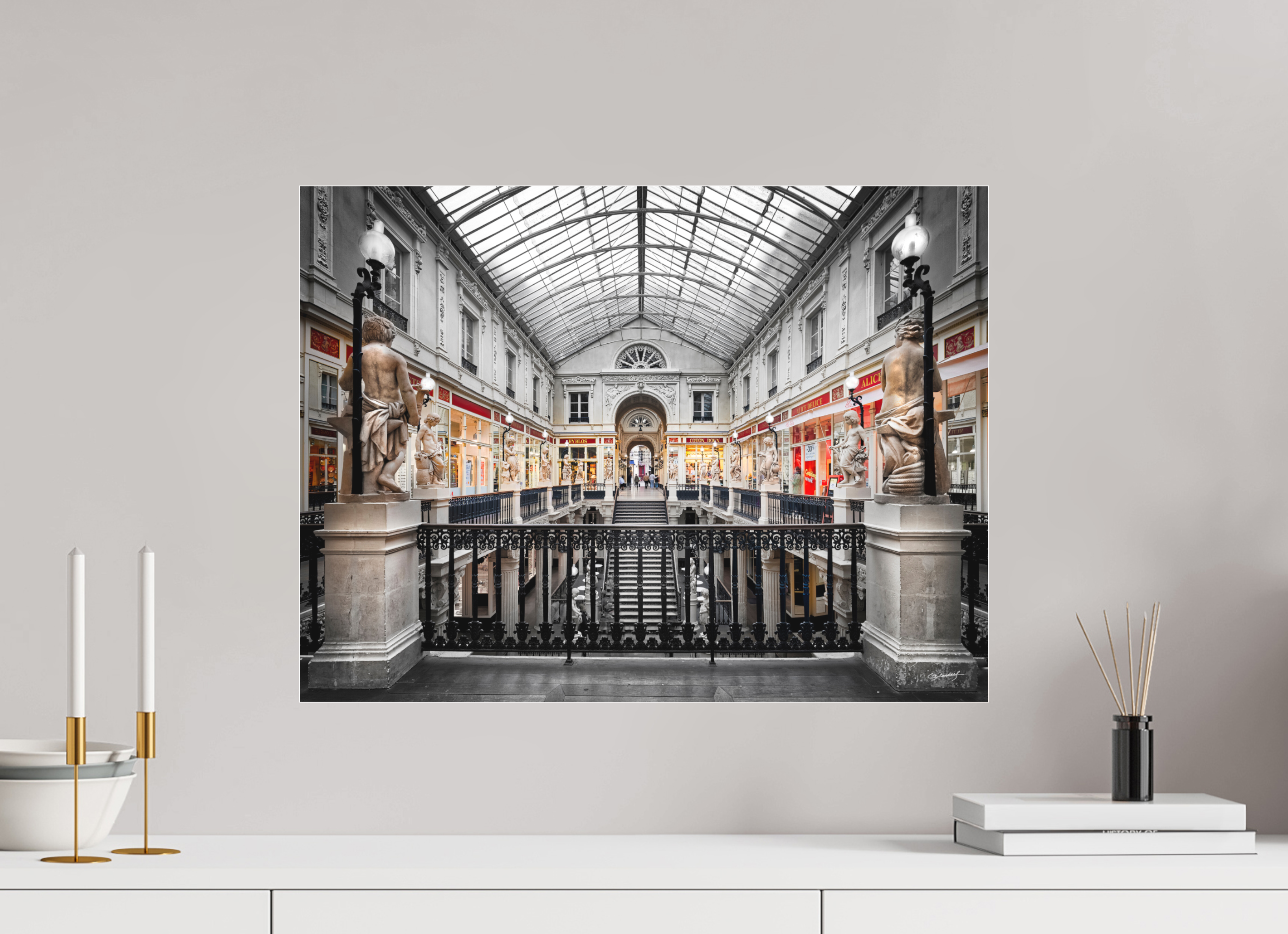 60 x 45 cm, TIRAGE PHOTO SOUS PLEXI MAT PASSAGE POMMERAYE