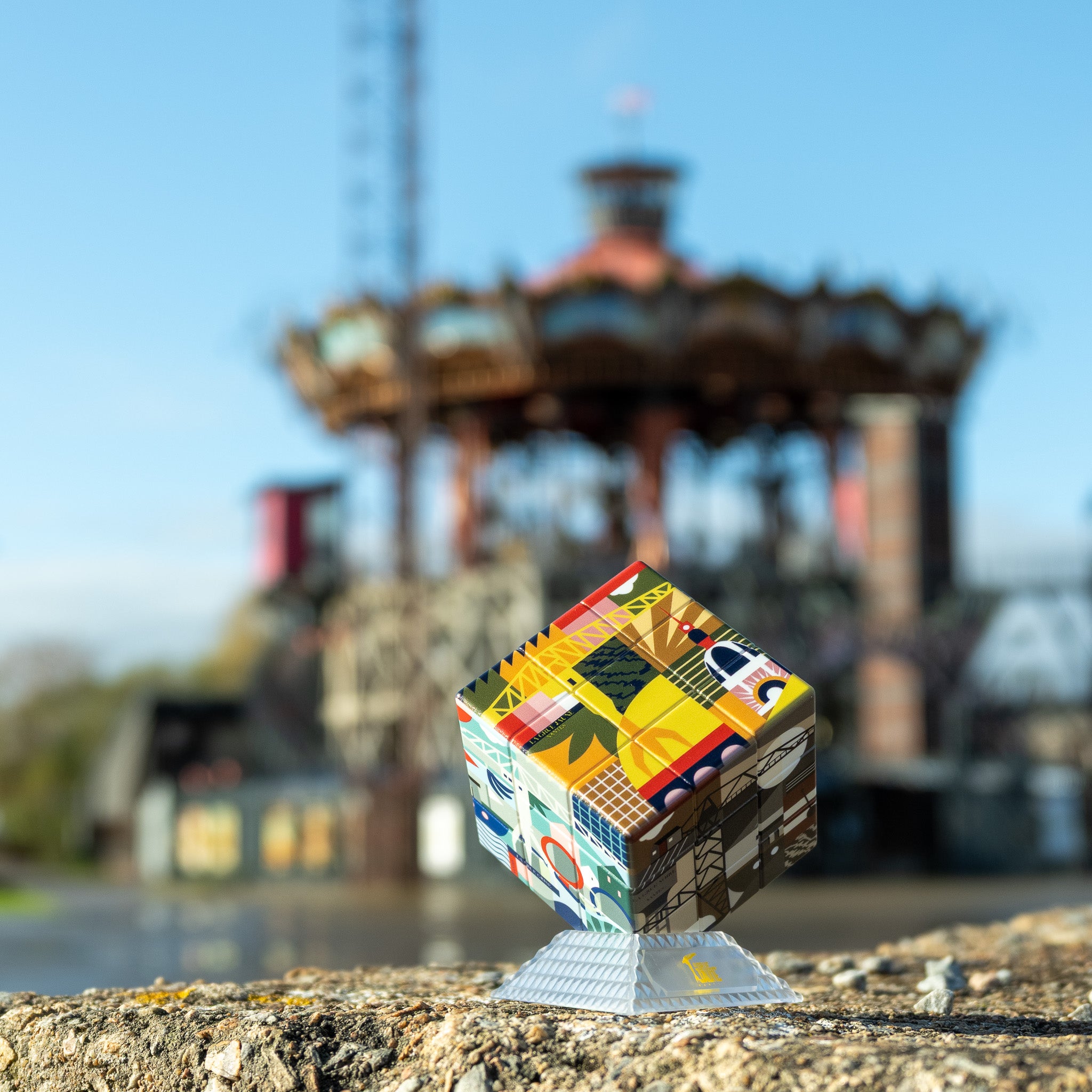 LE CUBE CASSE TÊTE LA GRUE JAUNE POP