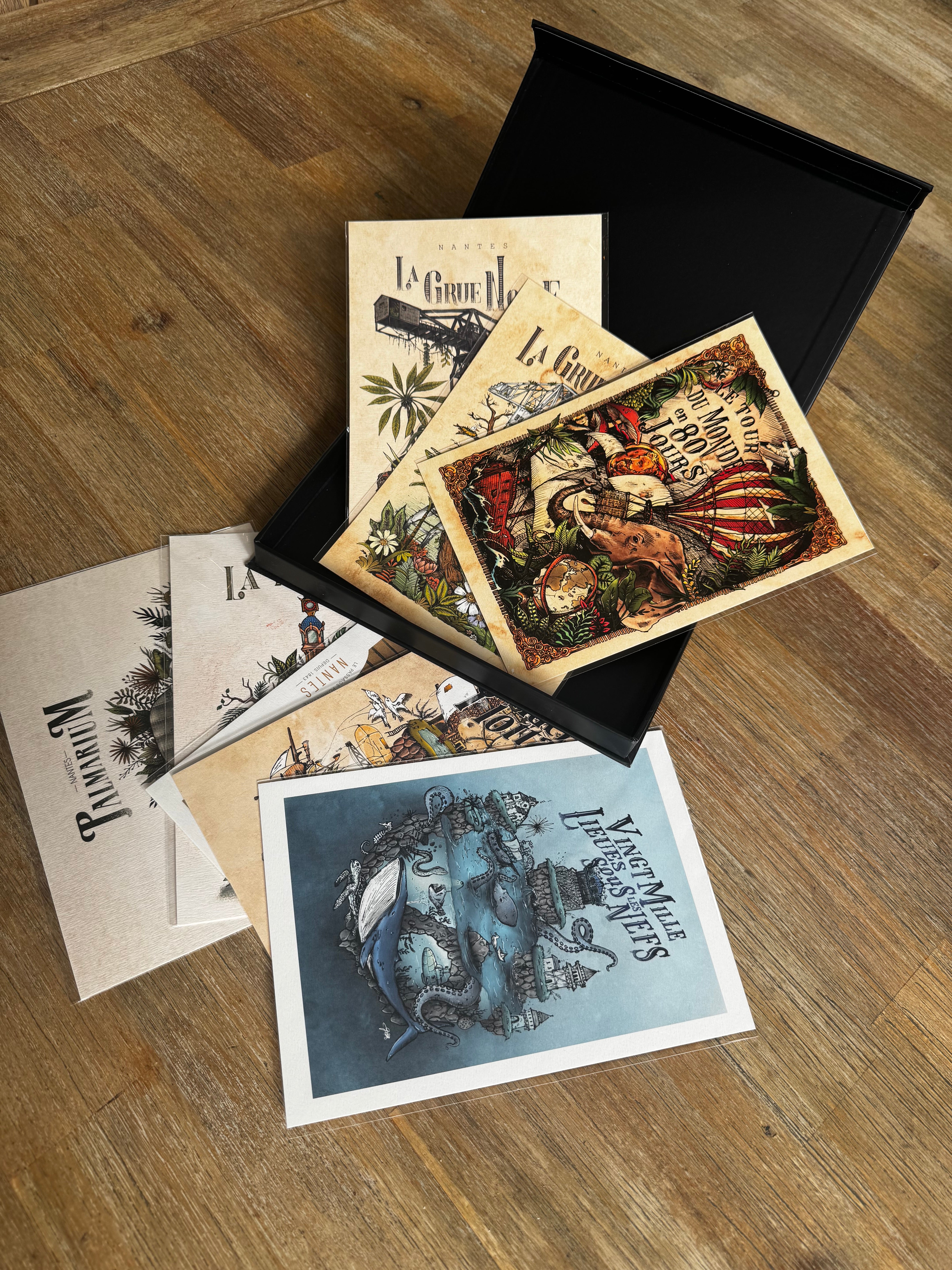 La composition d'affichettes de Geoffrey Berniolle