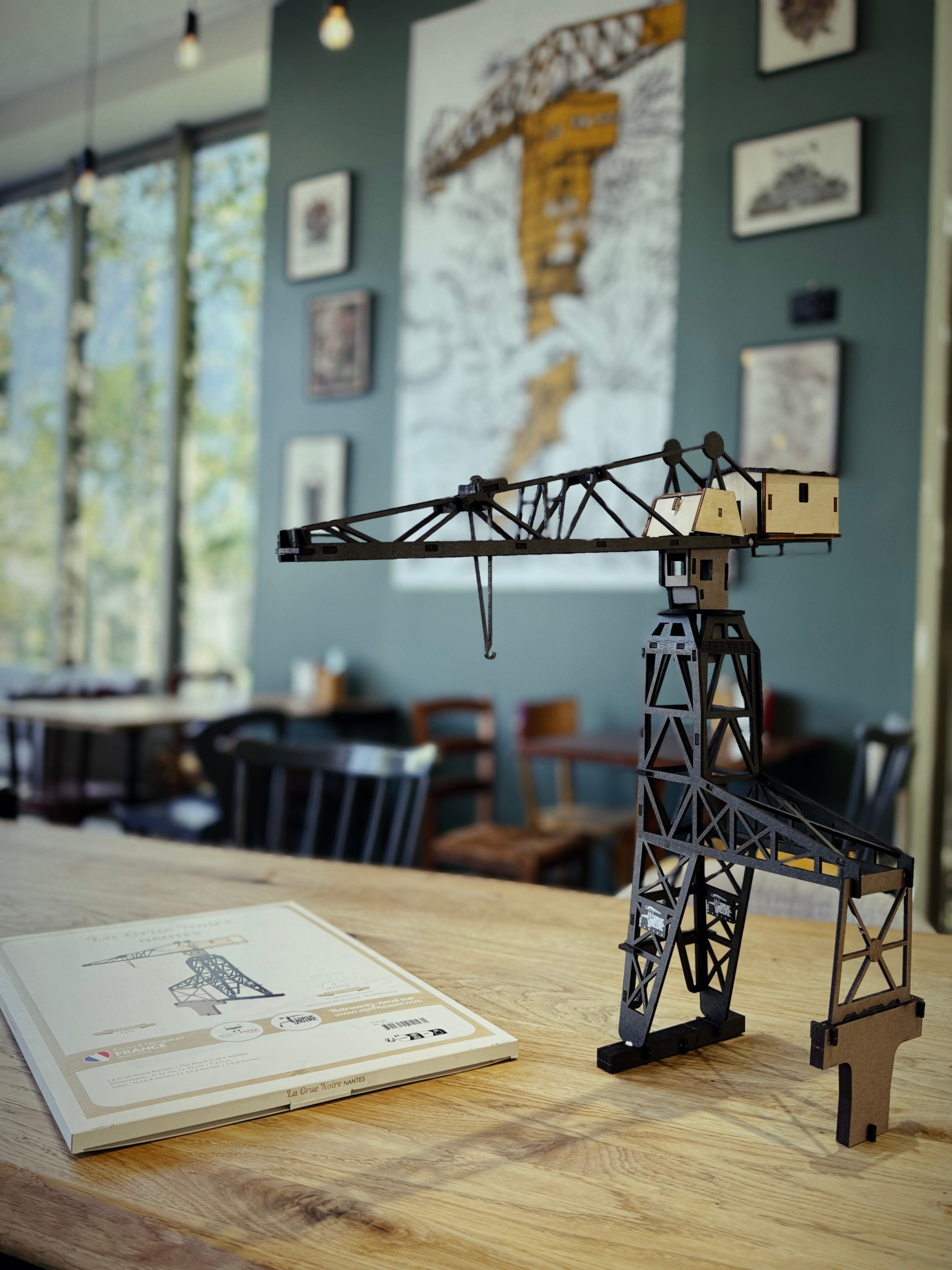 Les trois grues classées de Nantes en maquette