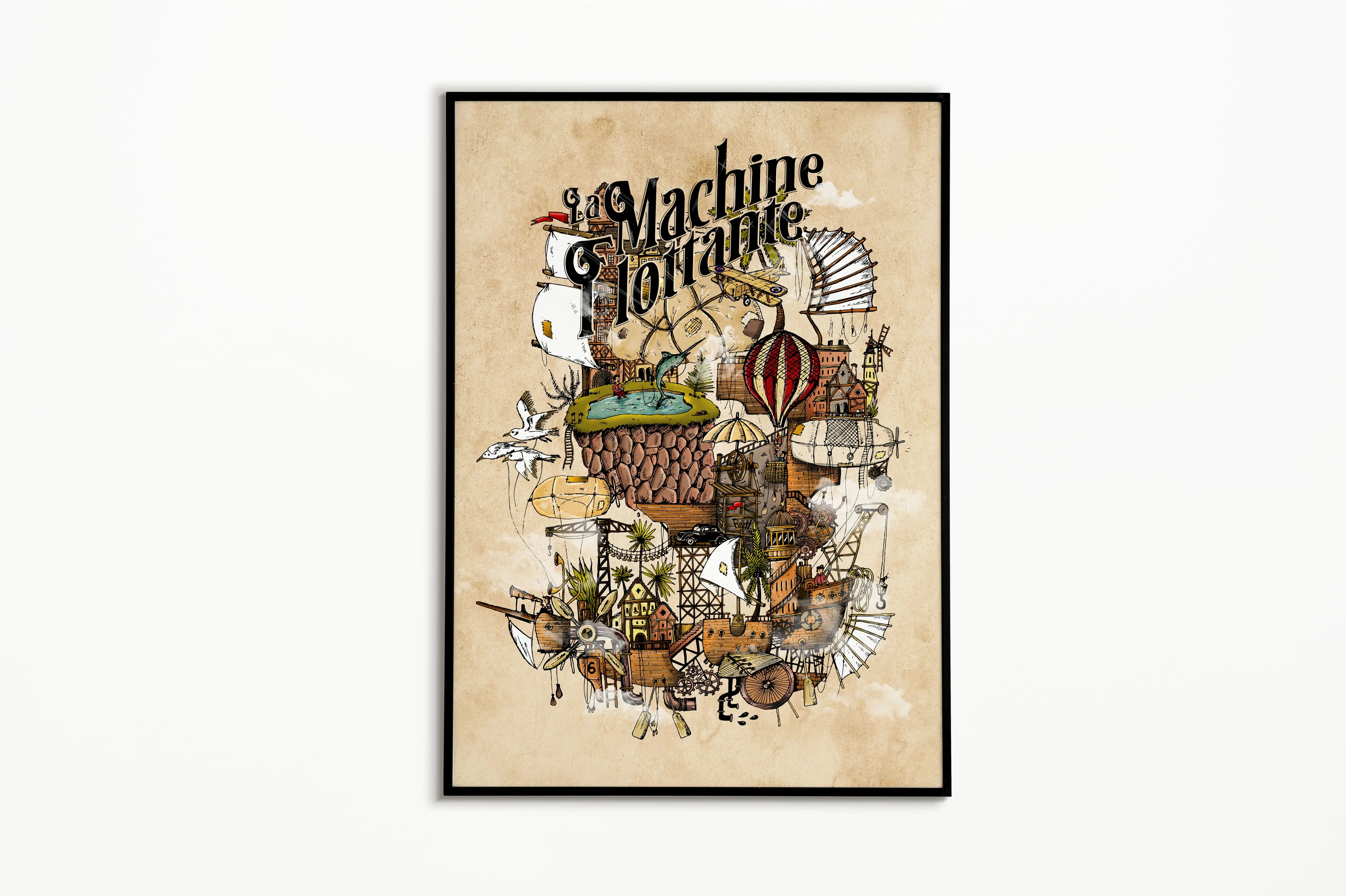 LA MACHINE FLOTTANTE - Illustration de Geoffrey Berniolle
