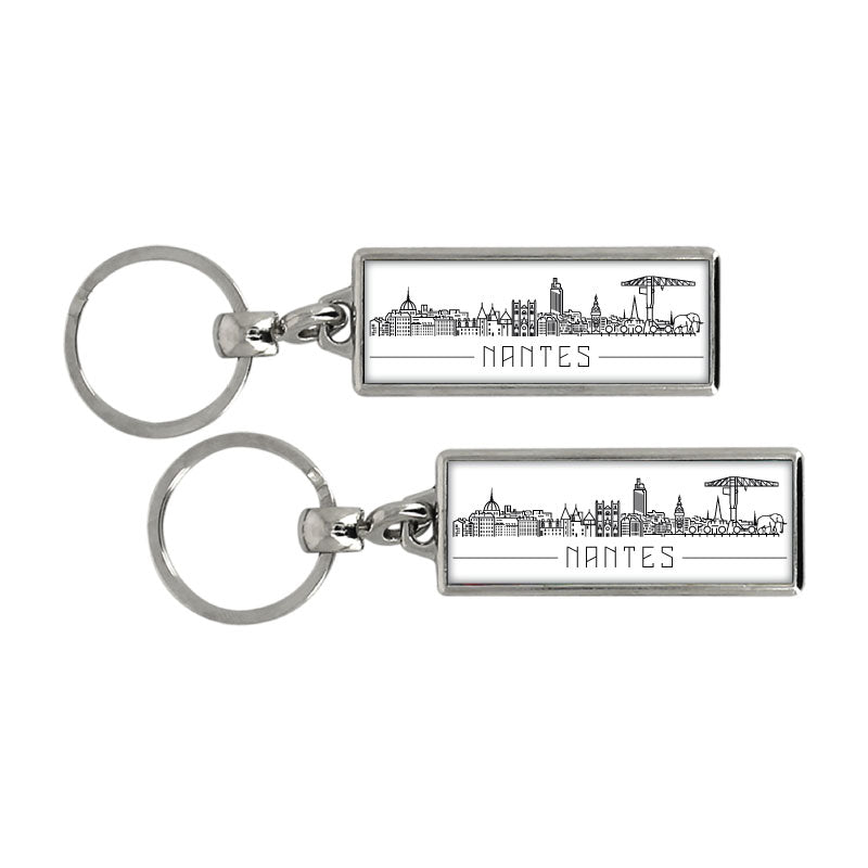 Porte Clé Nantes skyline monochrome