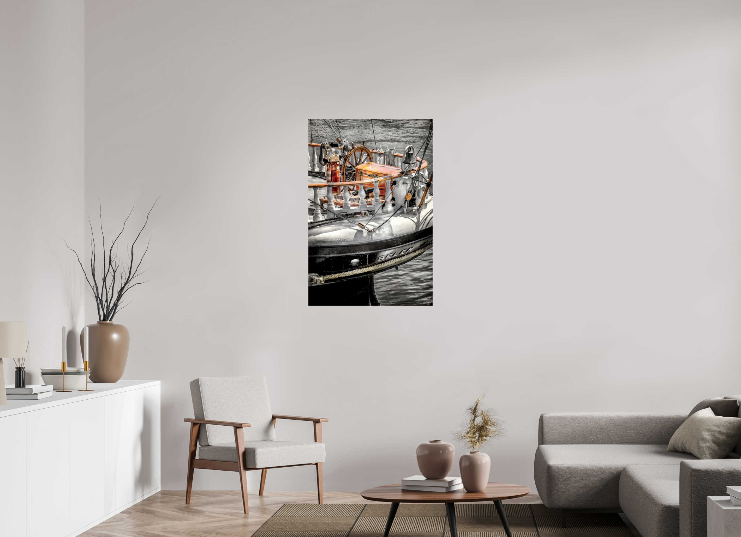 70 x 105 cm, TIRAGE PHOTO SOUS PLEXI BRILLANT LA POUPE DU BELEM - Nantes