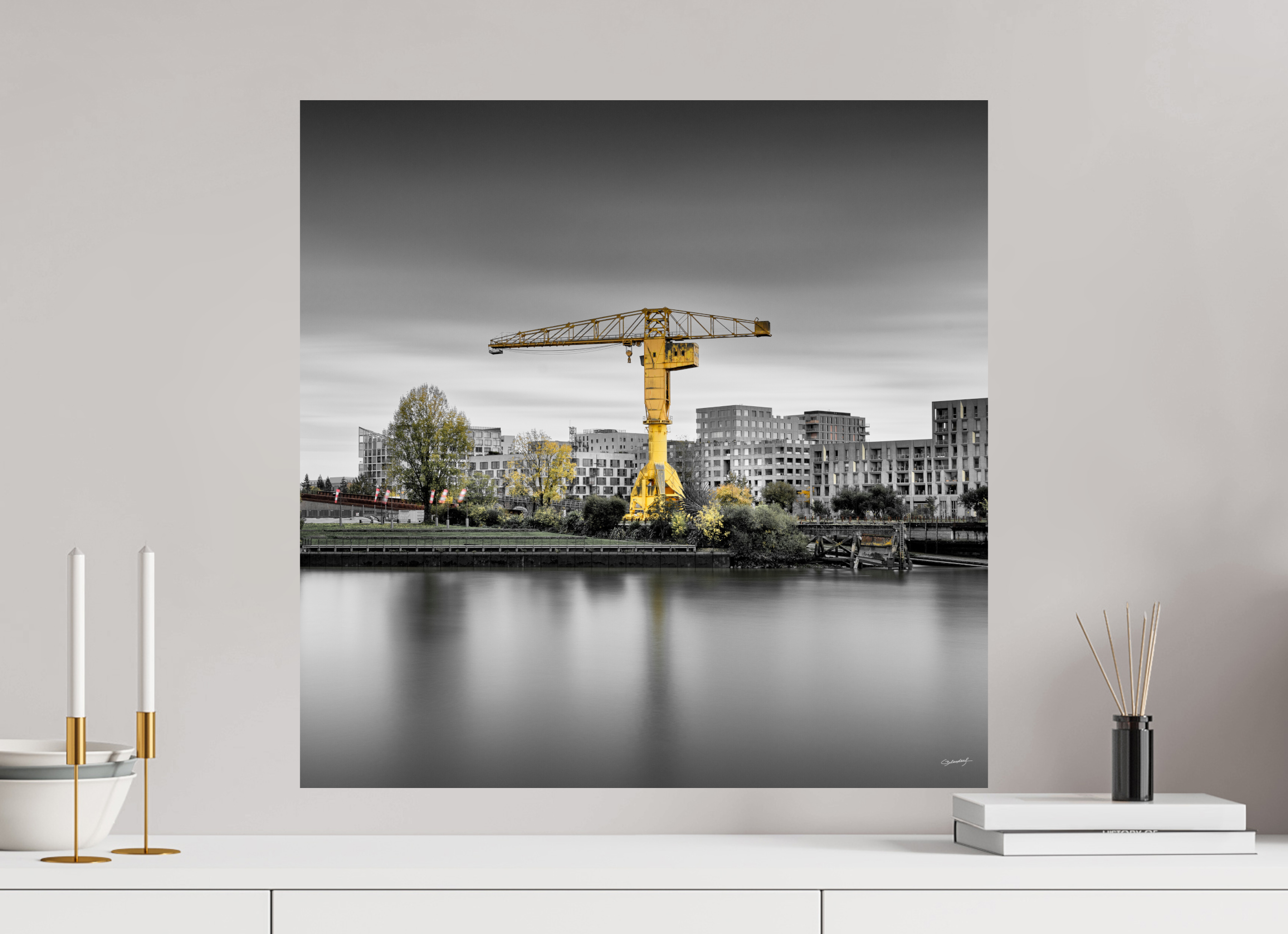 60 x 60 cm, TIRAGE PHOTO CONTRECOLLÉ SUR SUPPORT ALUMINIUM LES TEMPS MODERNES - Nantes
