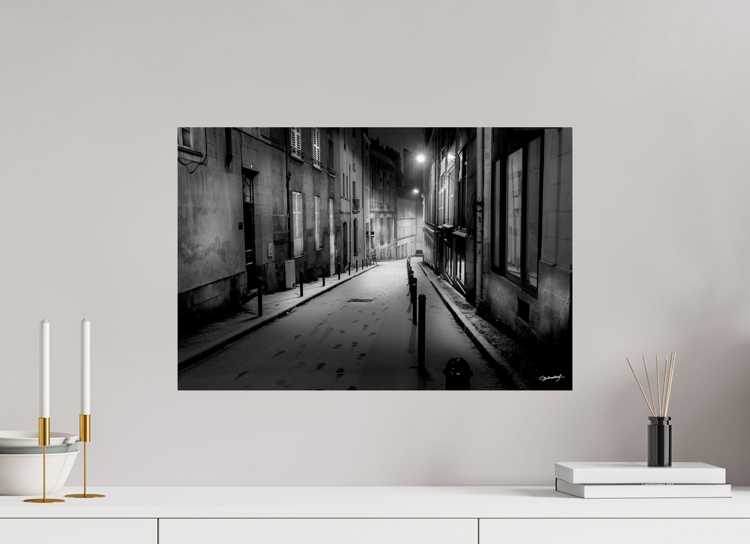 60 x 40 cm, TIRAGE PHOTO SUR FUJI CRYSTAL DP II RUE DU PUITS D'ARGENT - Nantes