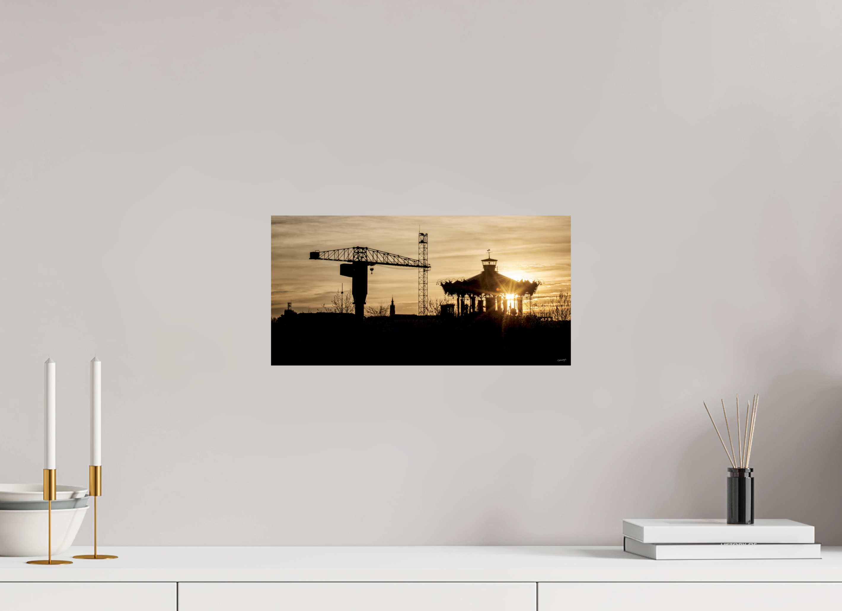 40 x 20 cm, TIRAGE PHOTO CONTRECOLLÉ SUR SUPPORT ALUMINIUM A CONTRE-JOUR - Nantes