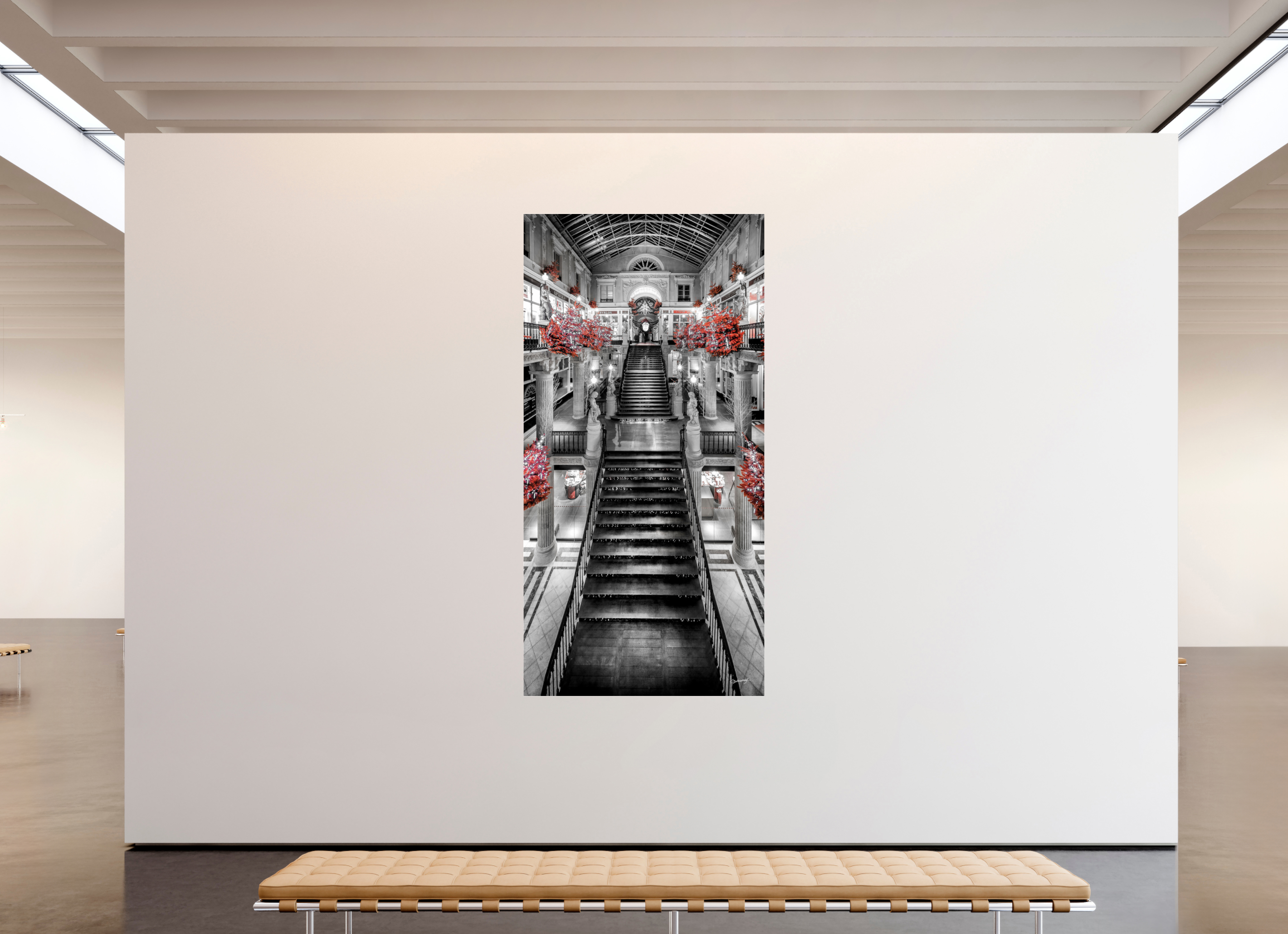 120 x 240 cm, TIRAGE PHOTO SOUS PLEXI BRILLANT POMMERAYE À NOËL - Nantes