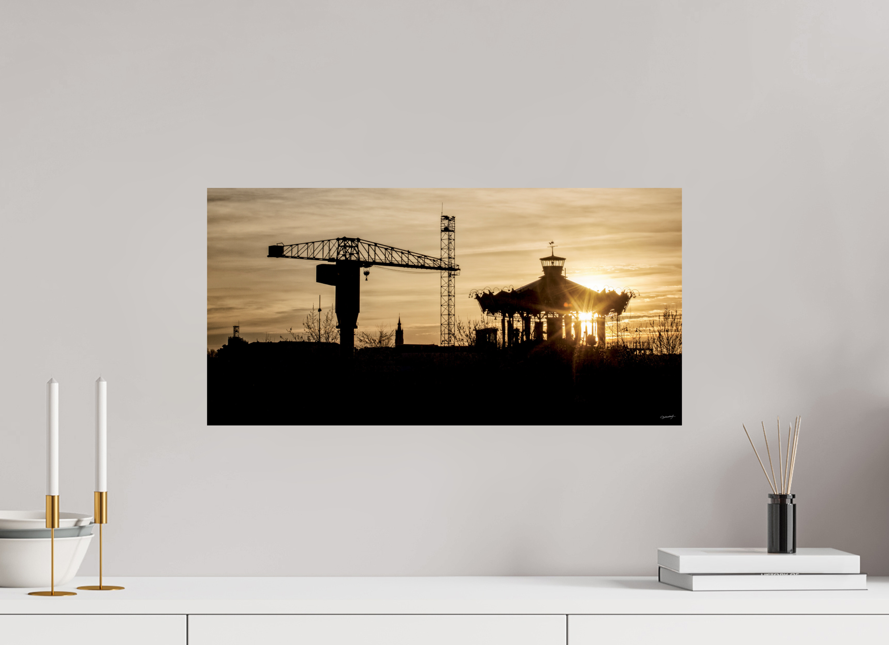 60 x 30 cm, TIRAGE PHOTO CONTRECOLLÉ SUR SUPPORT ALUMINIUM A CONTRE-JOUR - Nantes