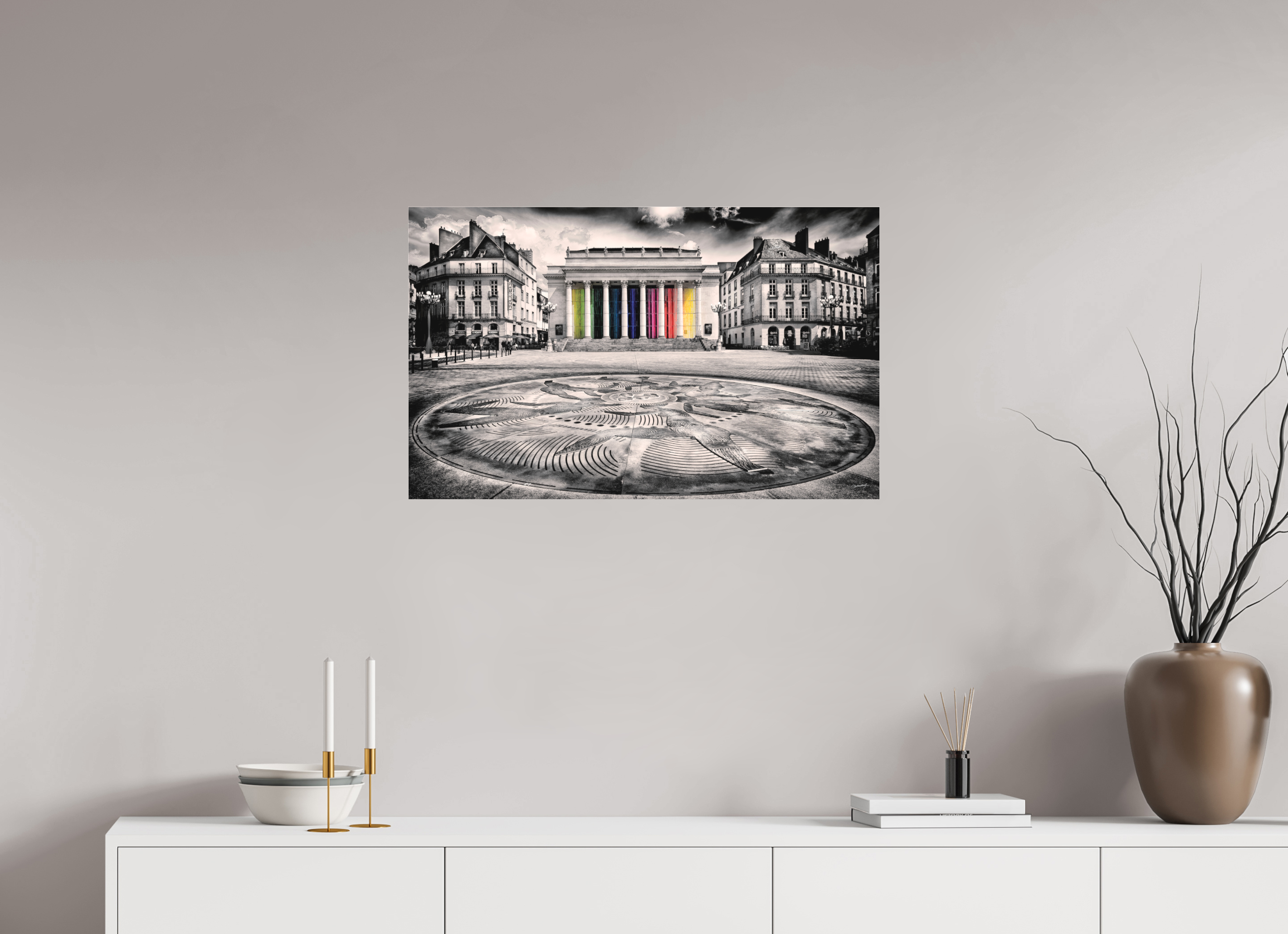 80,6 x 50 cm, TIRAGE PHOTO SOUS PLEXI MAT GRASLIN - Nantes