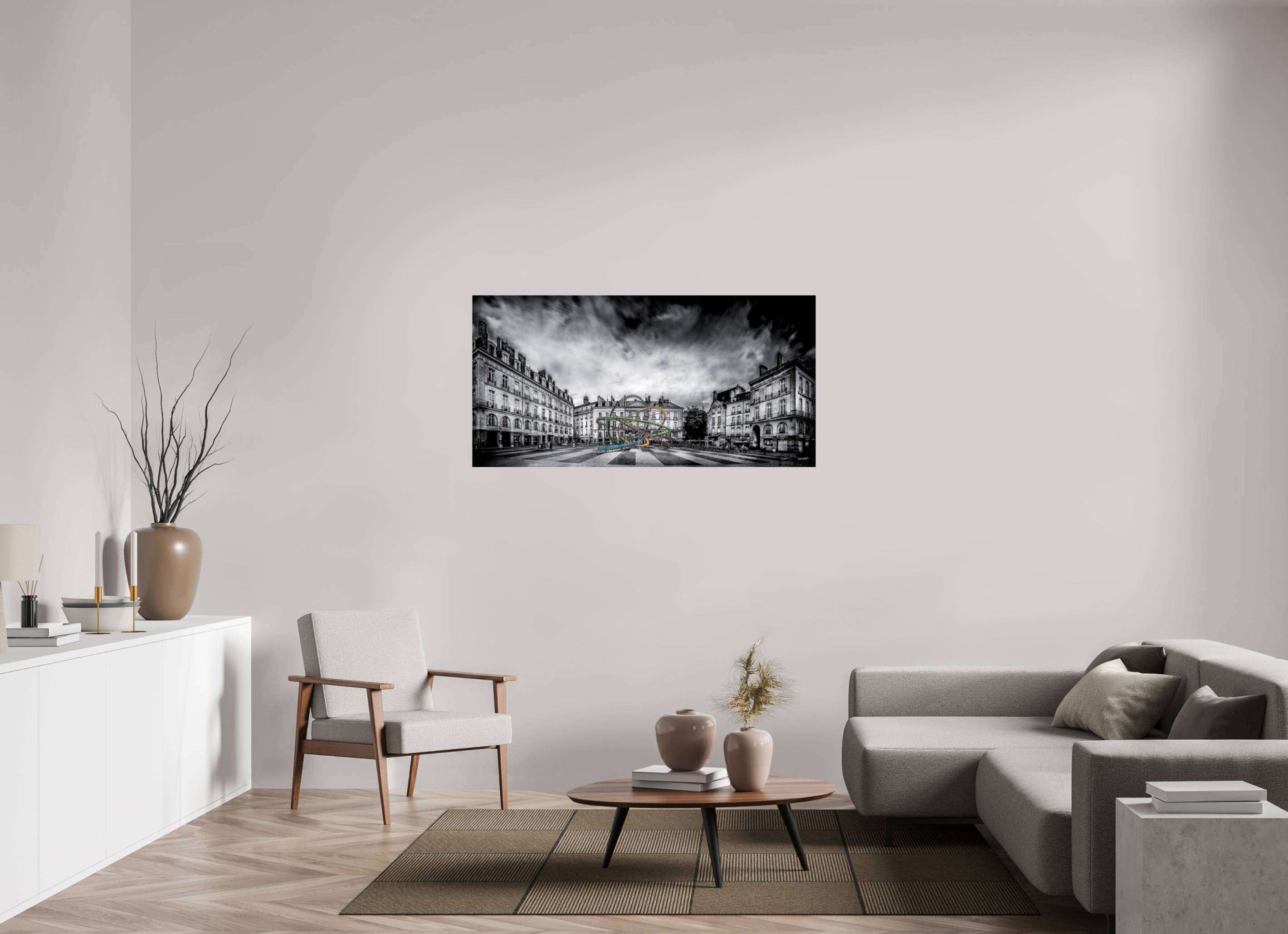 140 x 70 cm, TIRAGE PHOTO CONTRECOLLÉ SUR SUPPORT ALUMINIUM LE VOYAGE DE BOUFFAY - Nantes