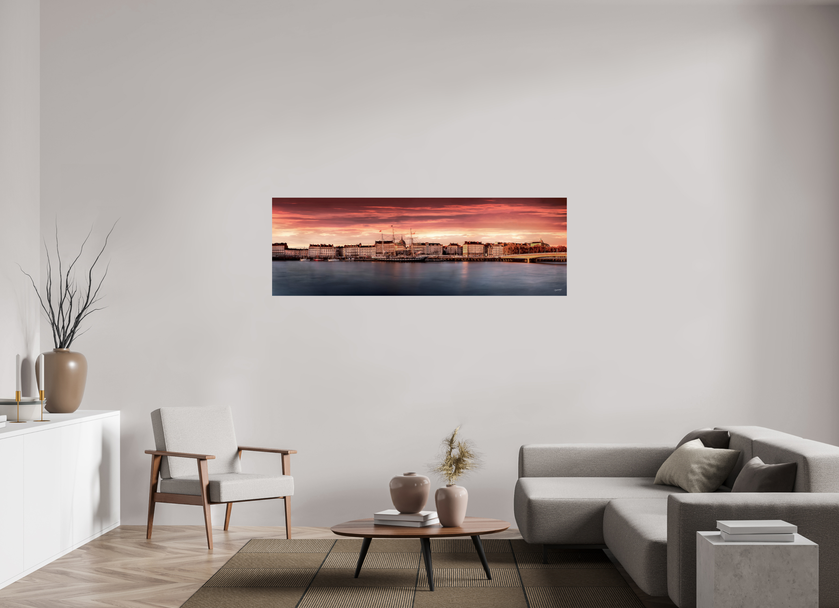 180 x 60 cm, TIRAGE PHOTO CONTRECOLLÉ SUR SUPPORT ALUMINIUM QUAI DE LA FOSS - Nantes