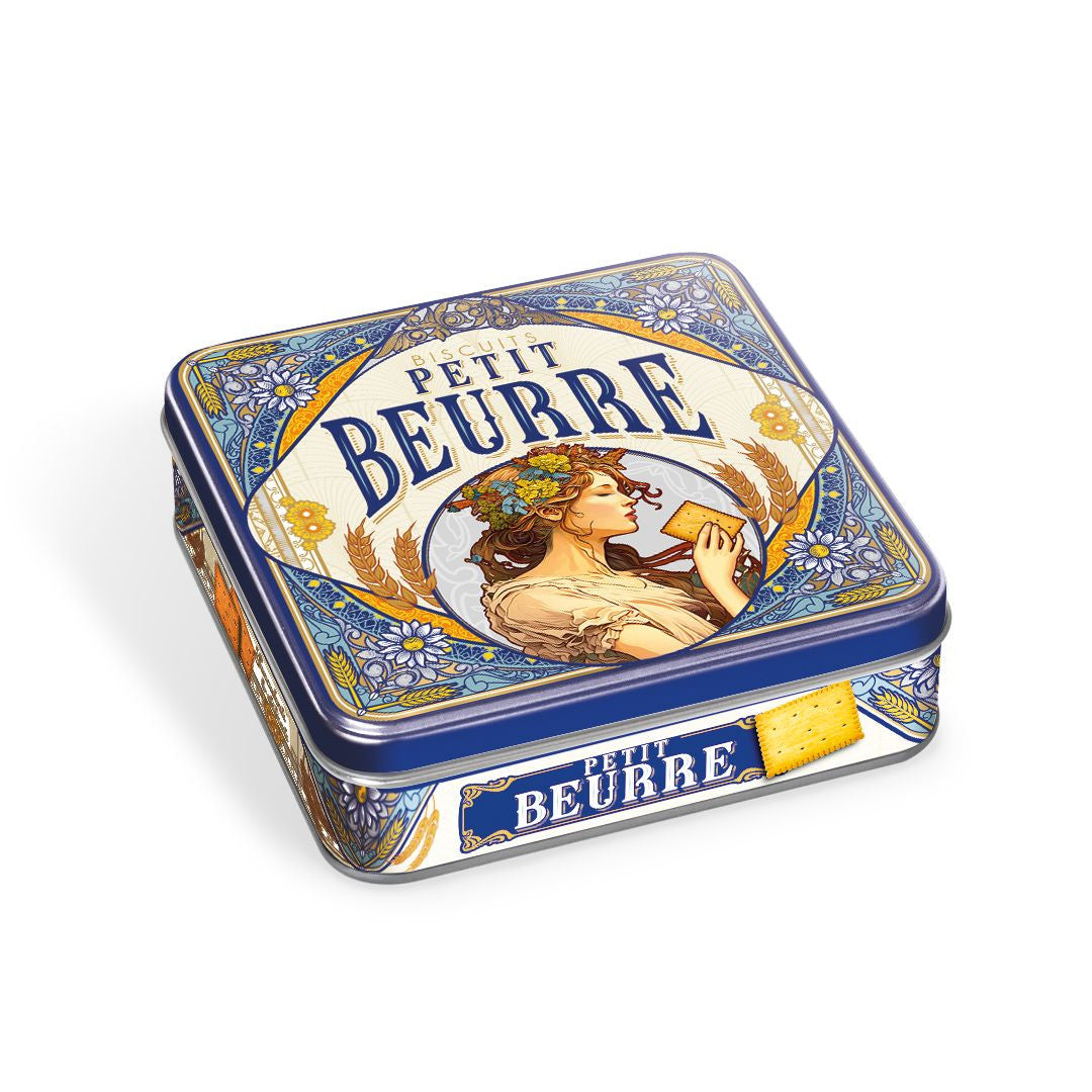 Boîte carrée petit beurre Les délices de la belle époque