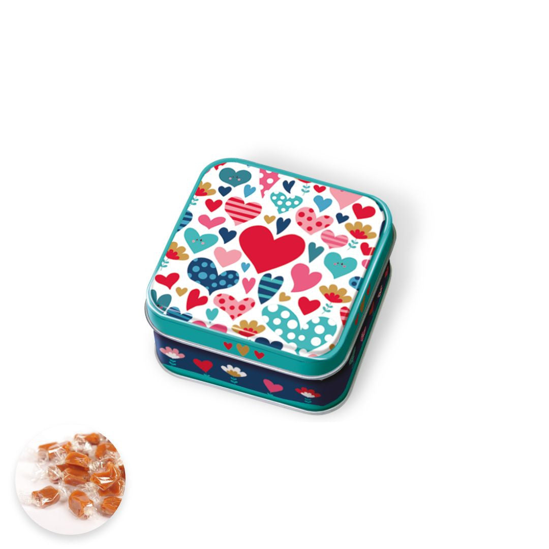 Boite savon cœur Lali caramels au beurre salé et à la fleur de sel