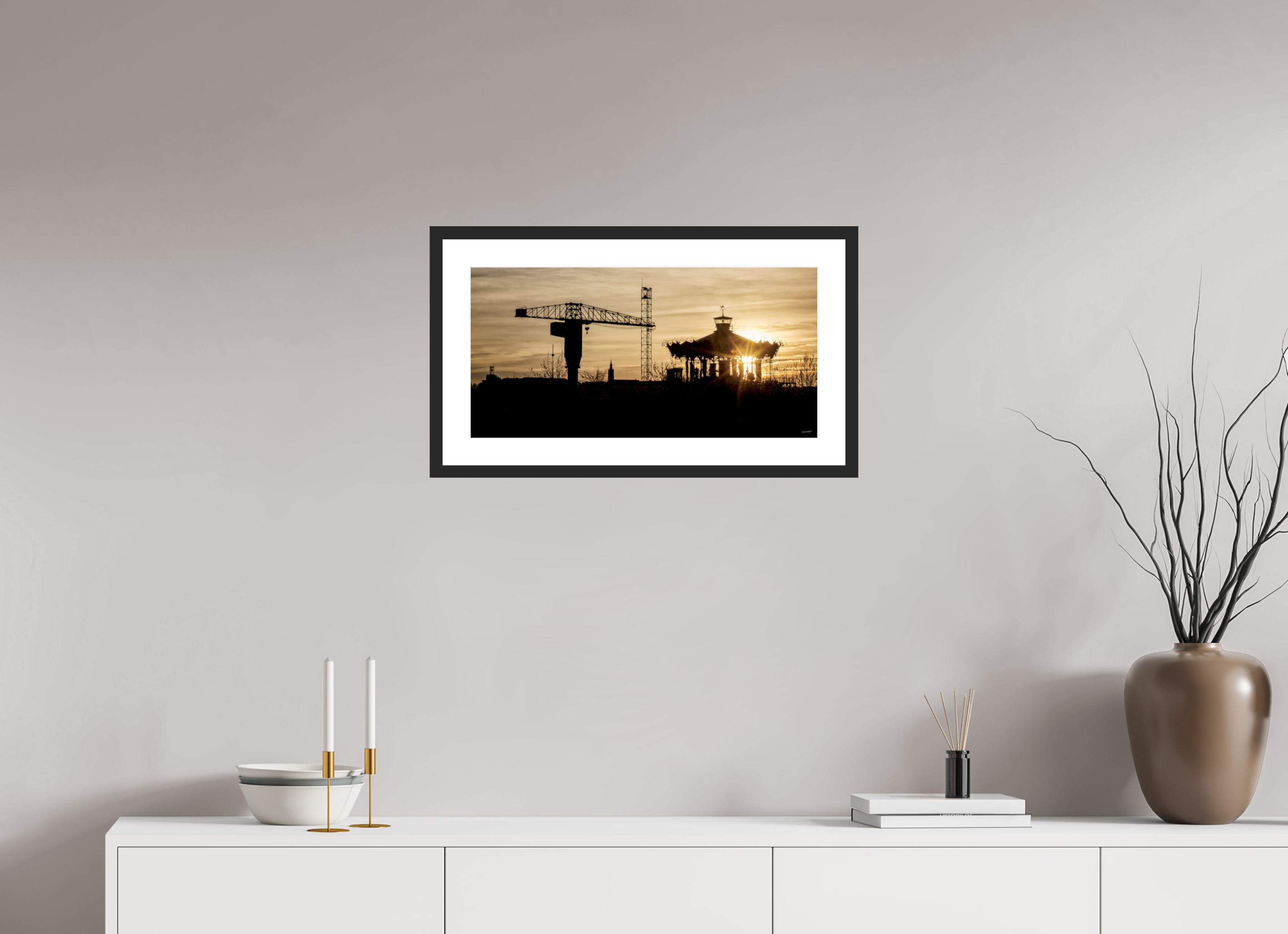 60 x 30 cm, CADRE GALERIE AVEC PASSE-PARTOUT A CONTRE-JOUR - Nantes