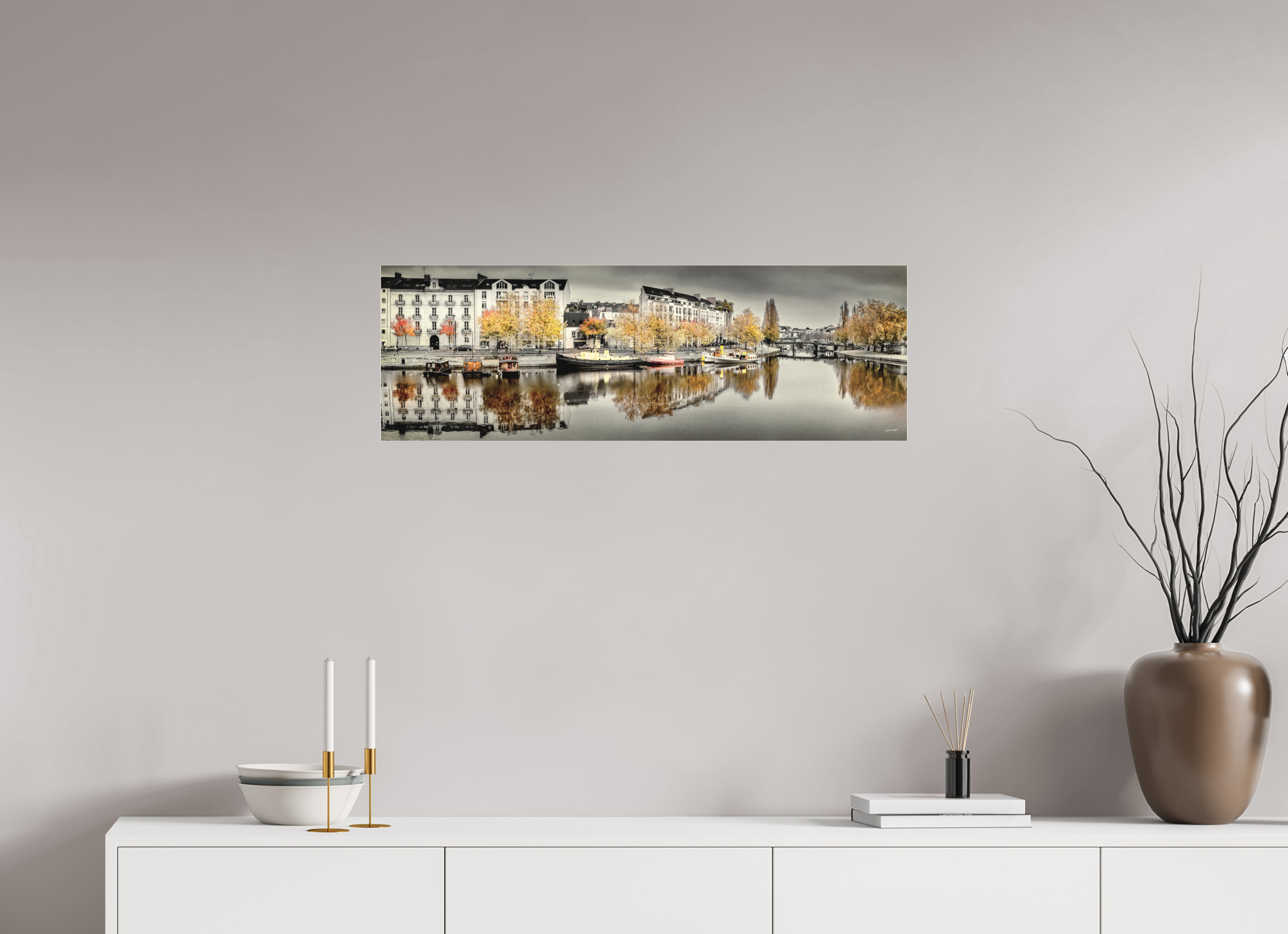 90 x 30 cm, TIRAGE PHOTO SOUS PLEXI MAT BASSIN CEINERAY - Nantes