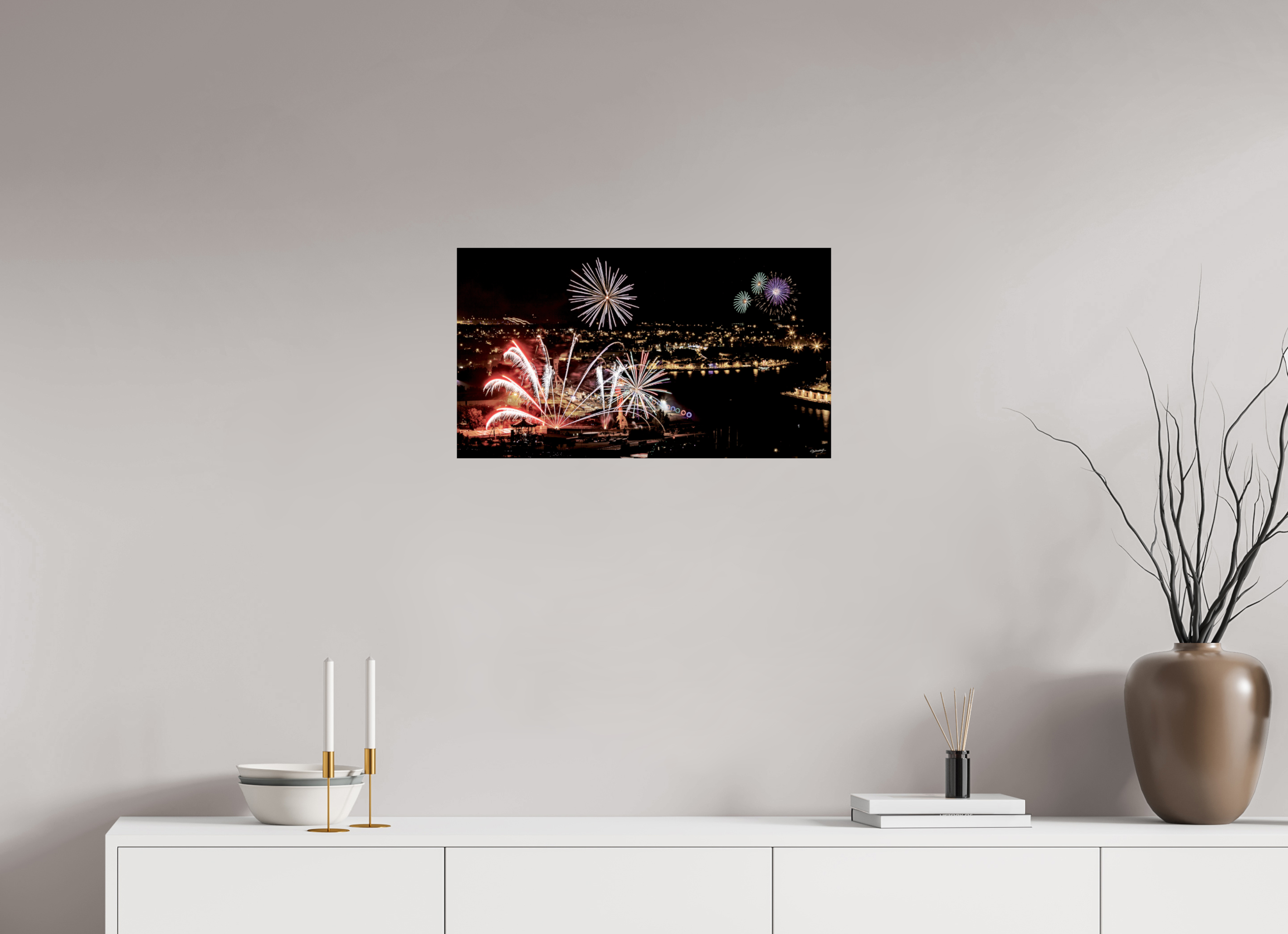 64 x 36 cm, TIRAGE PHOTO CONTRECOLLÉ SUR SUPPORT ALUMINIUM 14 JUILLET - Nantes