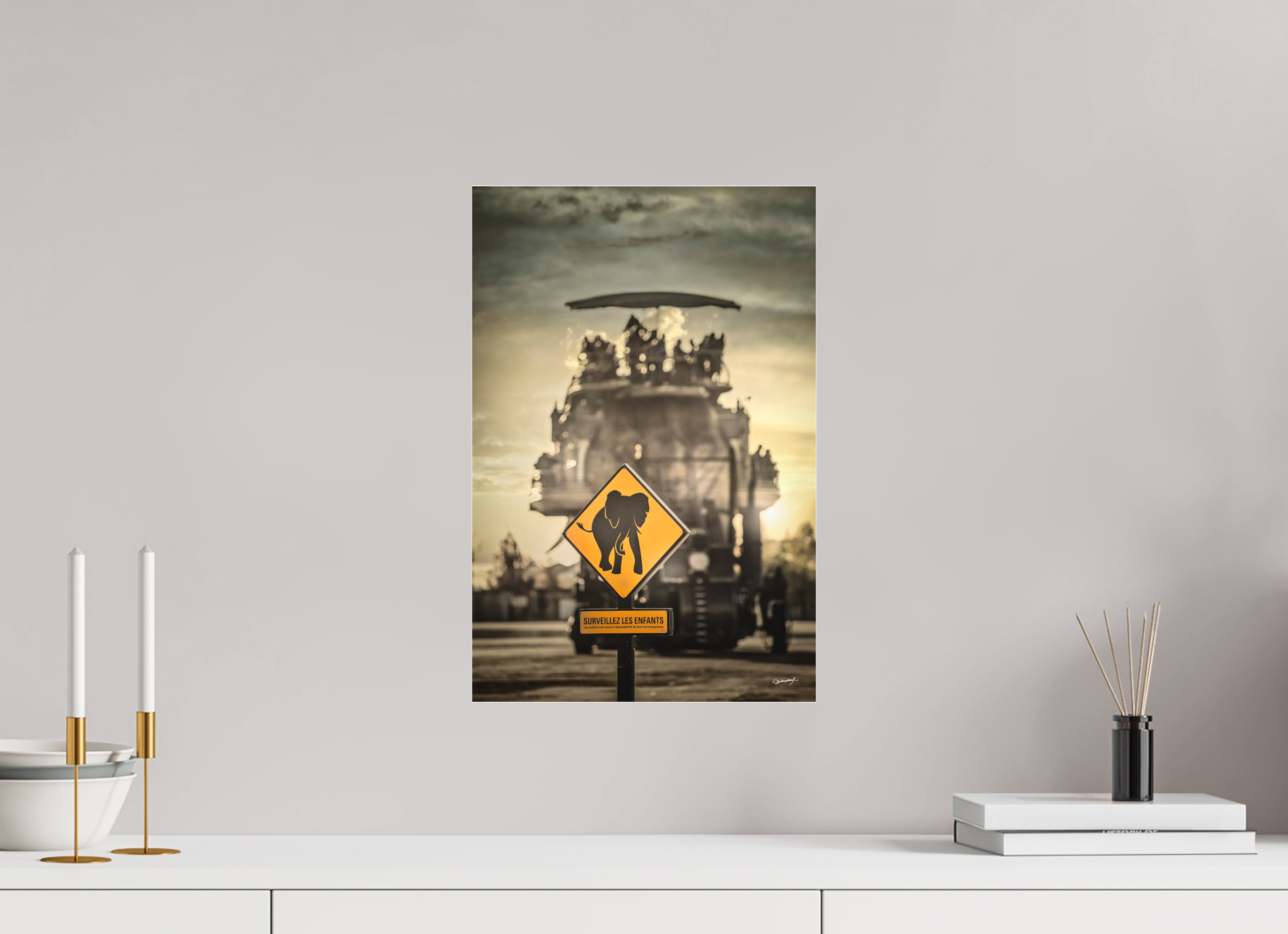 30 x 45 cm, TIRAGE PHOTO SOUS PLEXI MAT SURVEILLEZ LES ENFANTS - Nantes