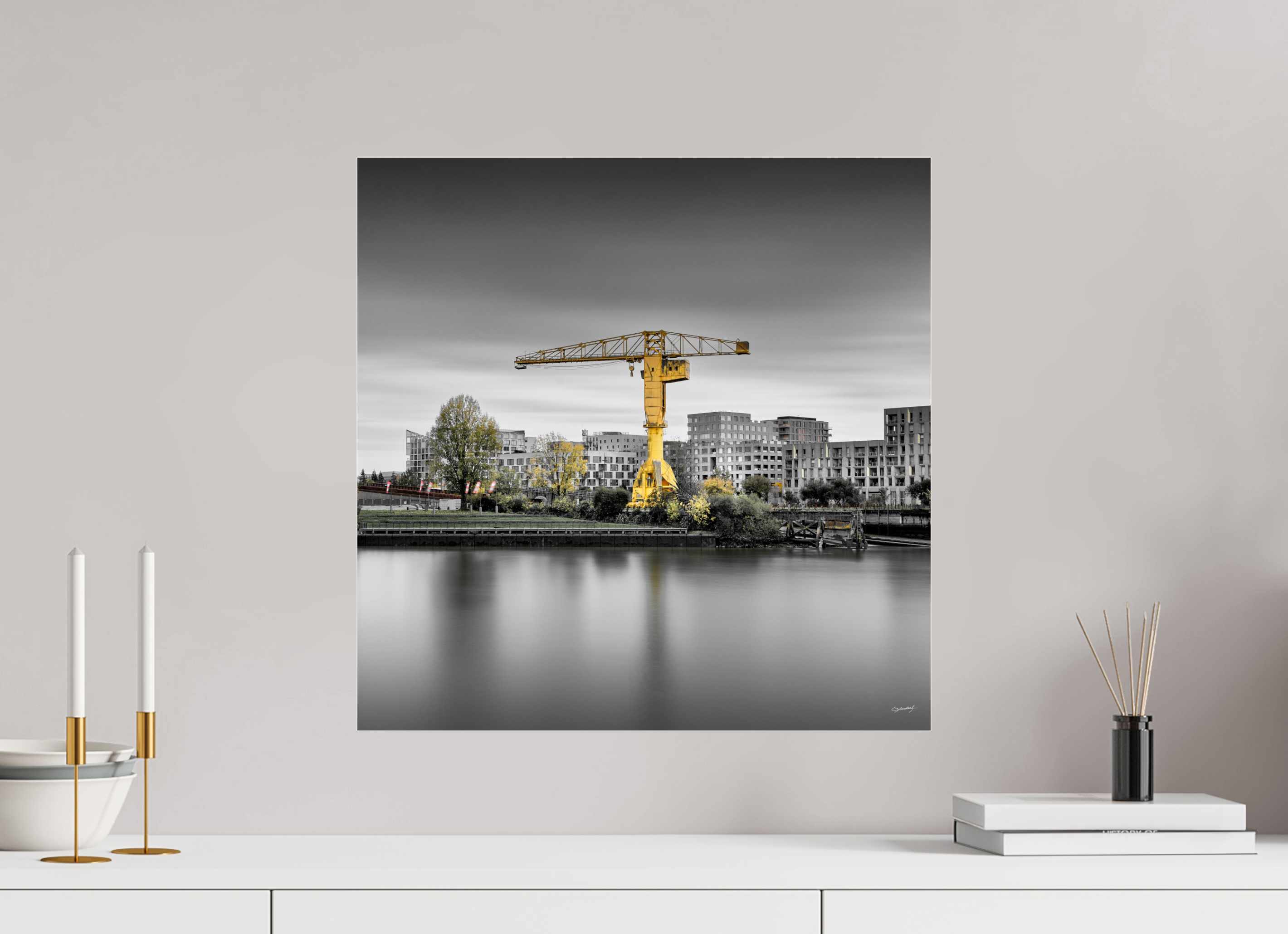 50 x 50 cm, TIRAGE PHOTO SOUS PLEXI BRILLANT LES TEMPS MODERNES - Nantes