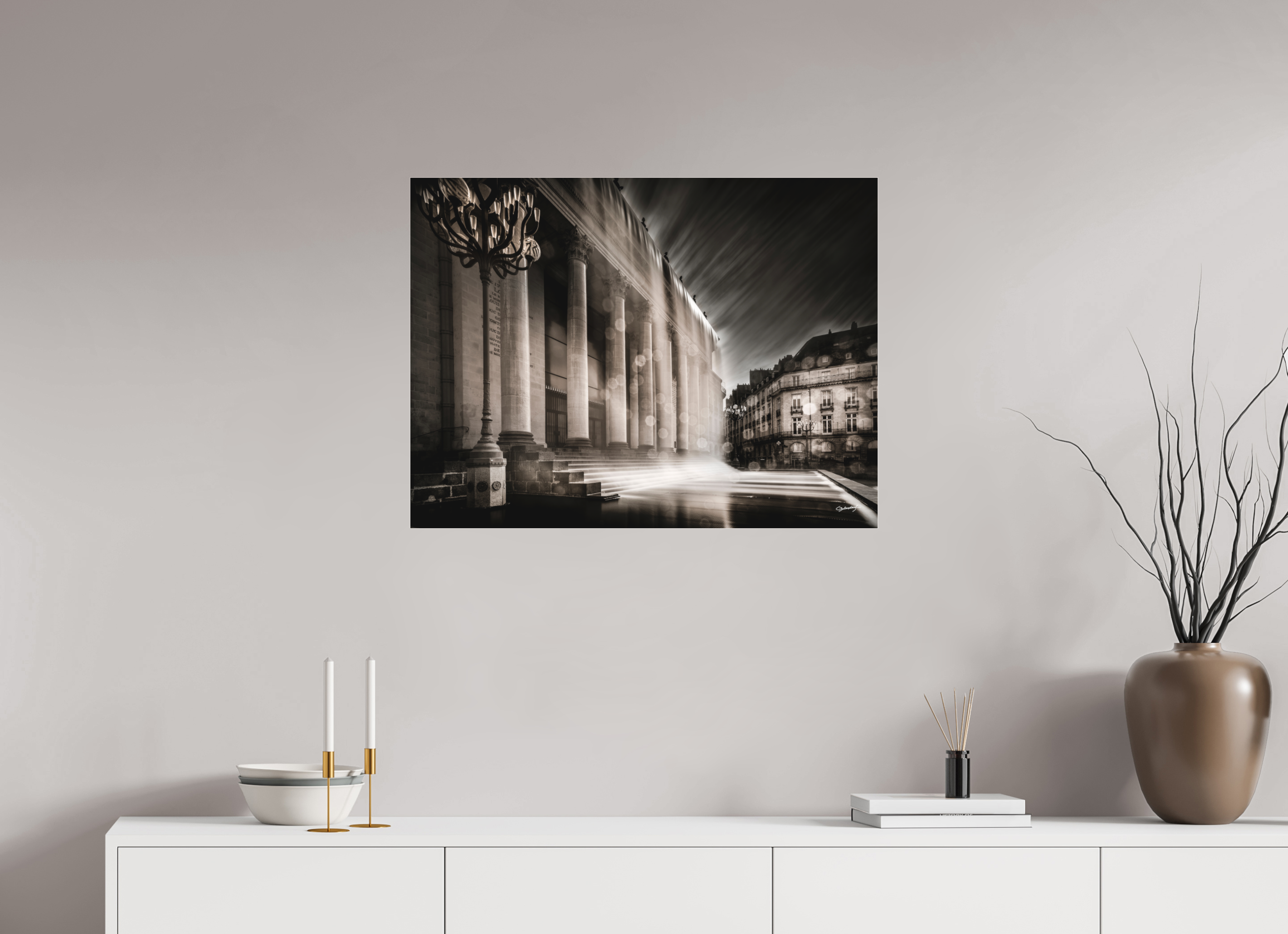 80 x 60 cm, TIRAGE PHOTO SOUS PLEXI MAT RIDEAU - Nantes