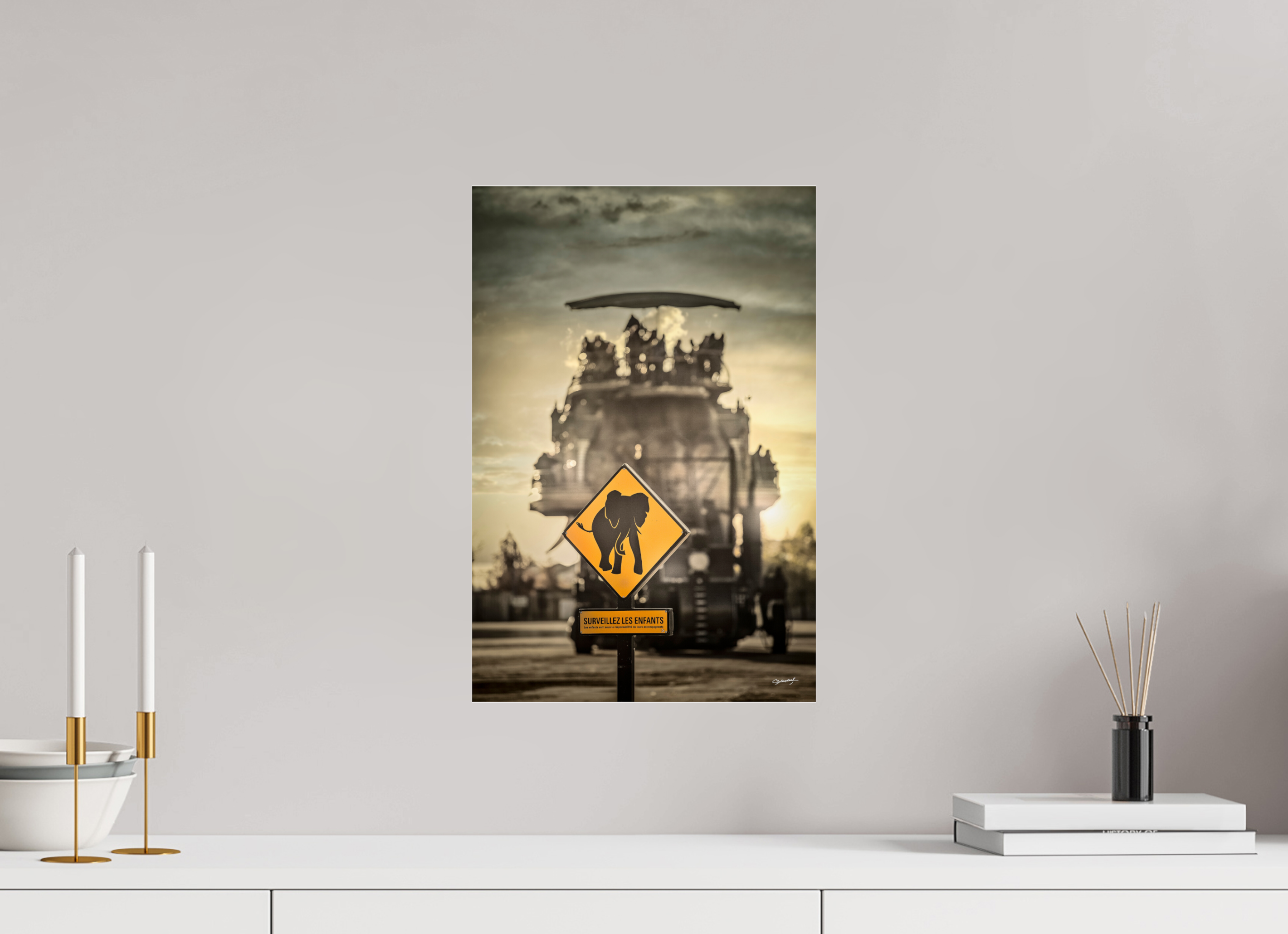 30 x 45 cm, TIRAGE PHOTO SOUS PLEXI SURVEILLEZ LES ENFANTS - Nantes