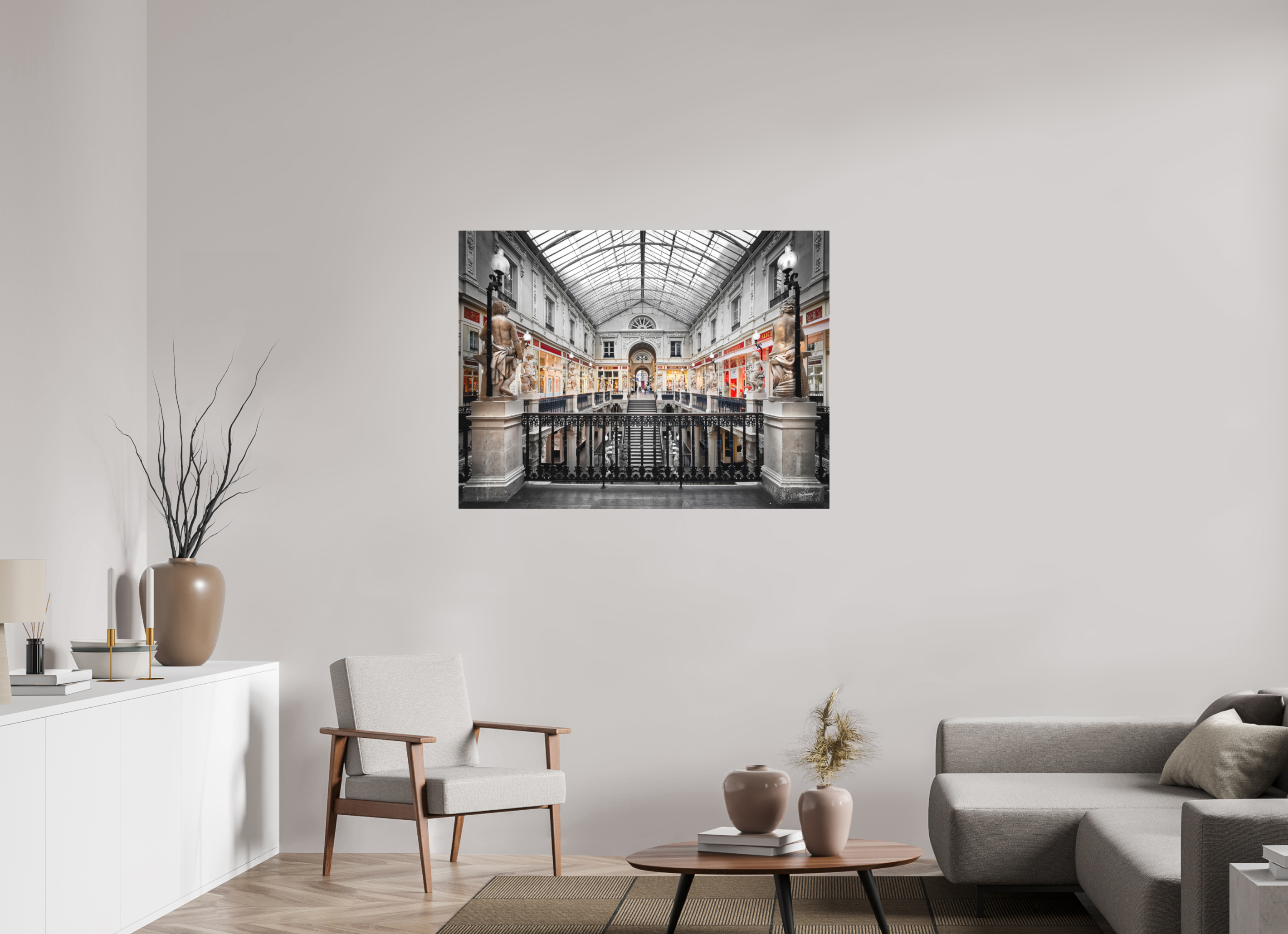 120 x 90 cm, TIRAGE PHOTO SOUS PLEXI MAT PASSAGE POMMERAYE